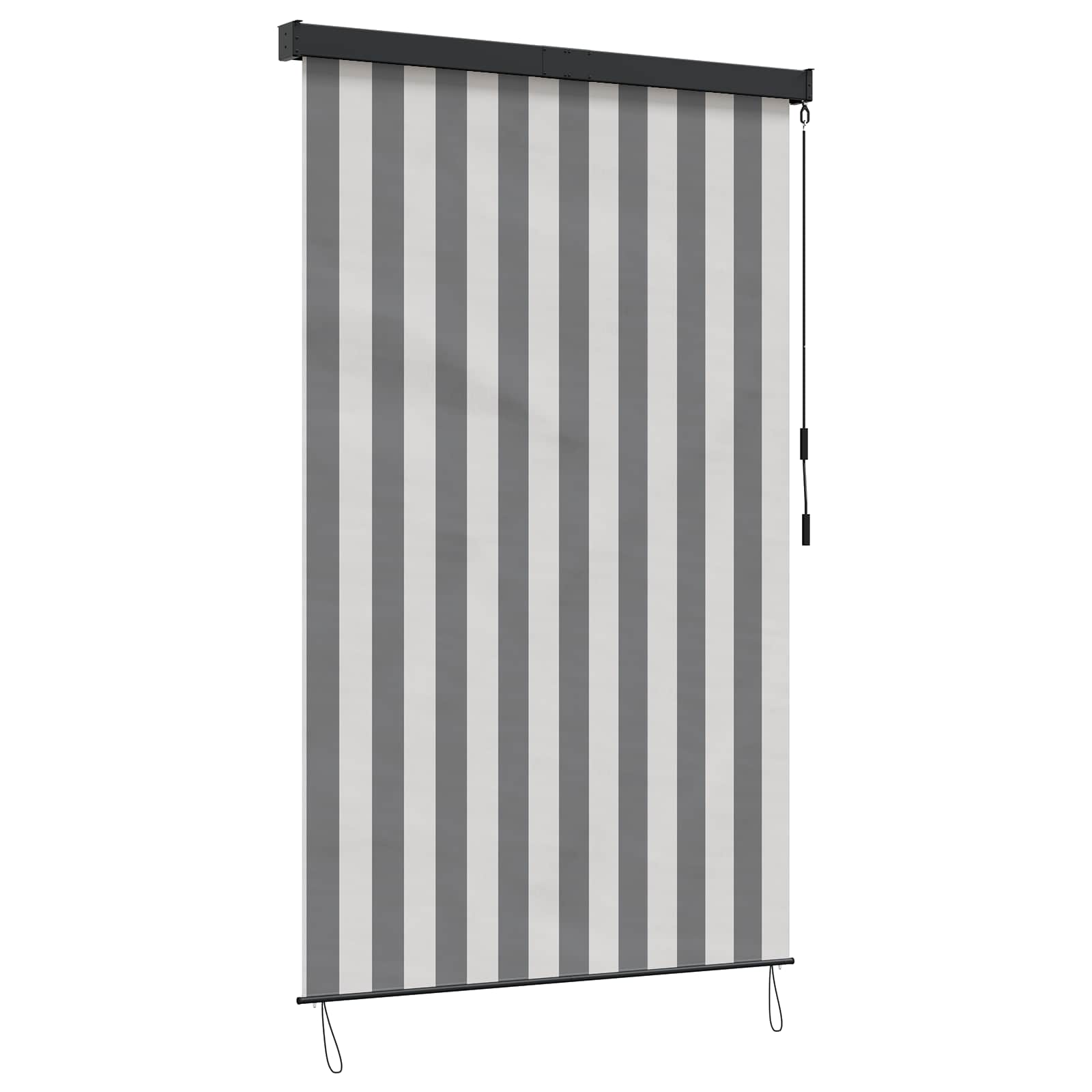 Roletas Antracito ir baltos 180 x 250 cm Audinys ir aliuminis