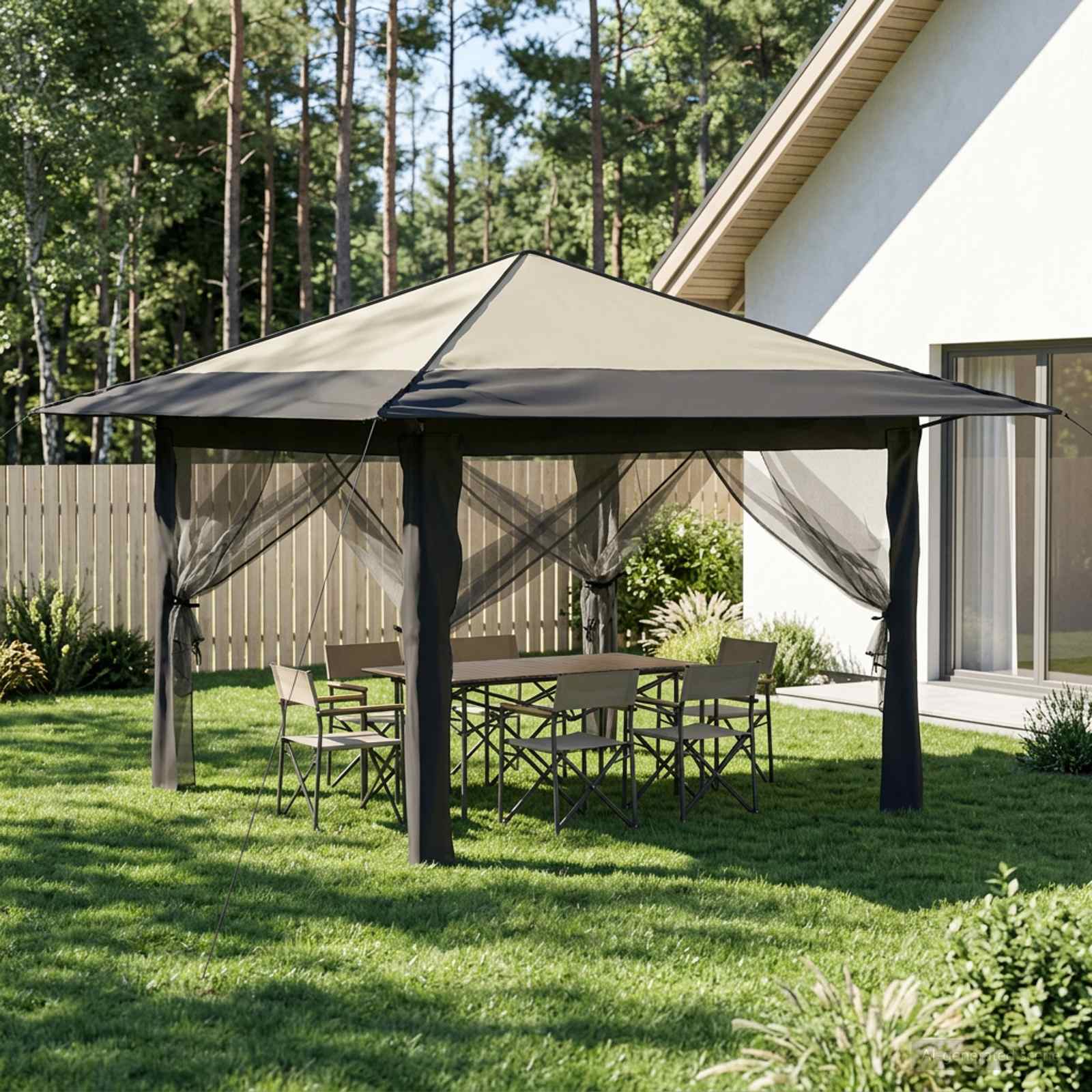 Paviljonas su 4 šoninėmis sienomis 3,3 x 3,3 m