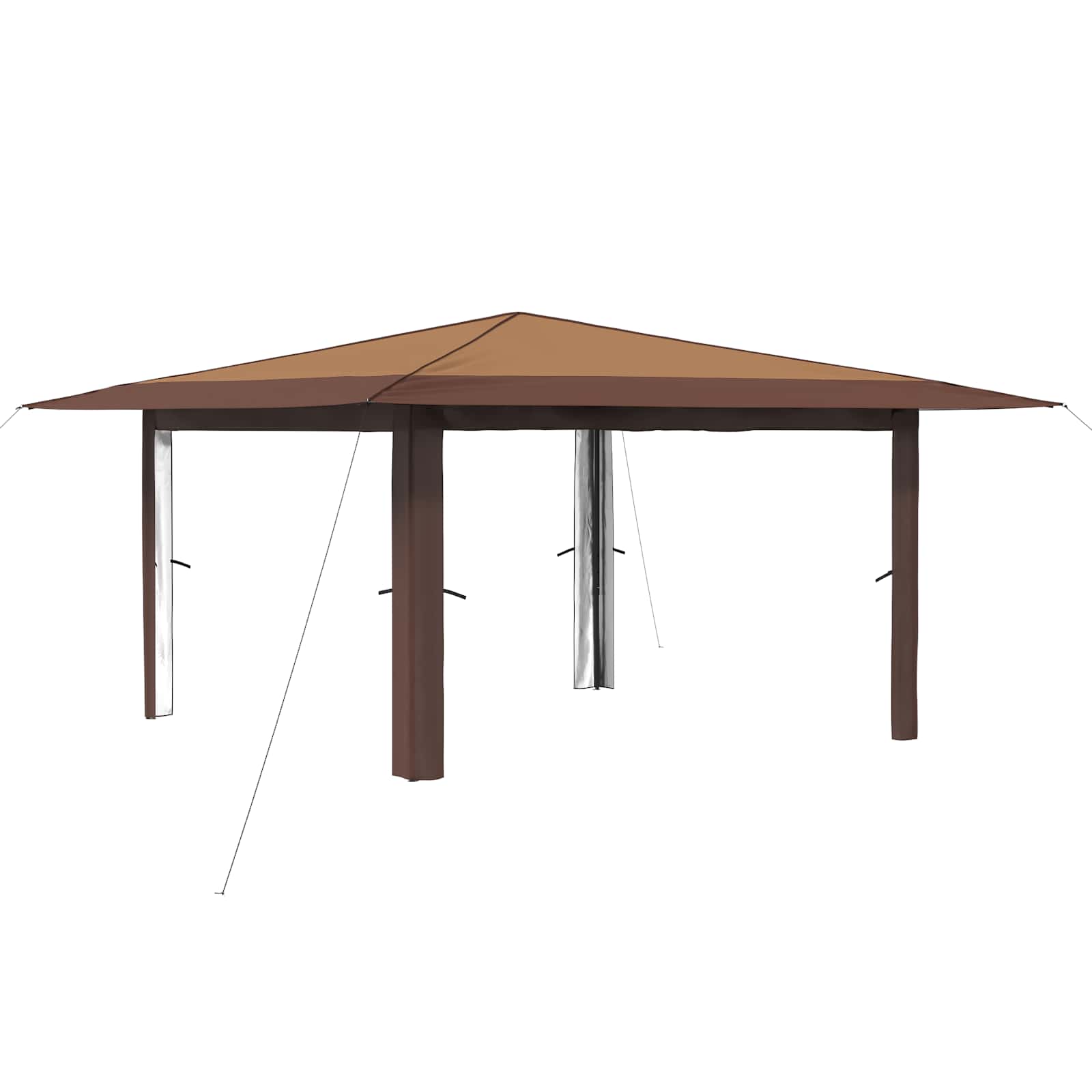 Gazebo be šoninės sienos 4 x 4 m Bežinis ir Rudas
