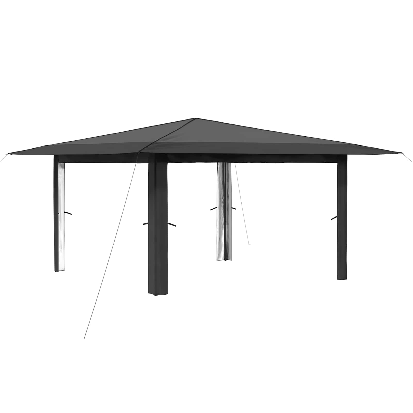 Gazebo be šoninės sienos 4 x 4 m Šviesiai pilka ir antracito