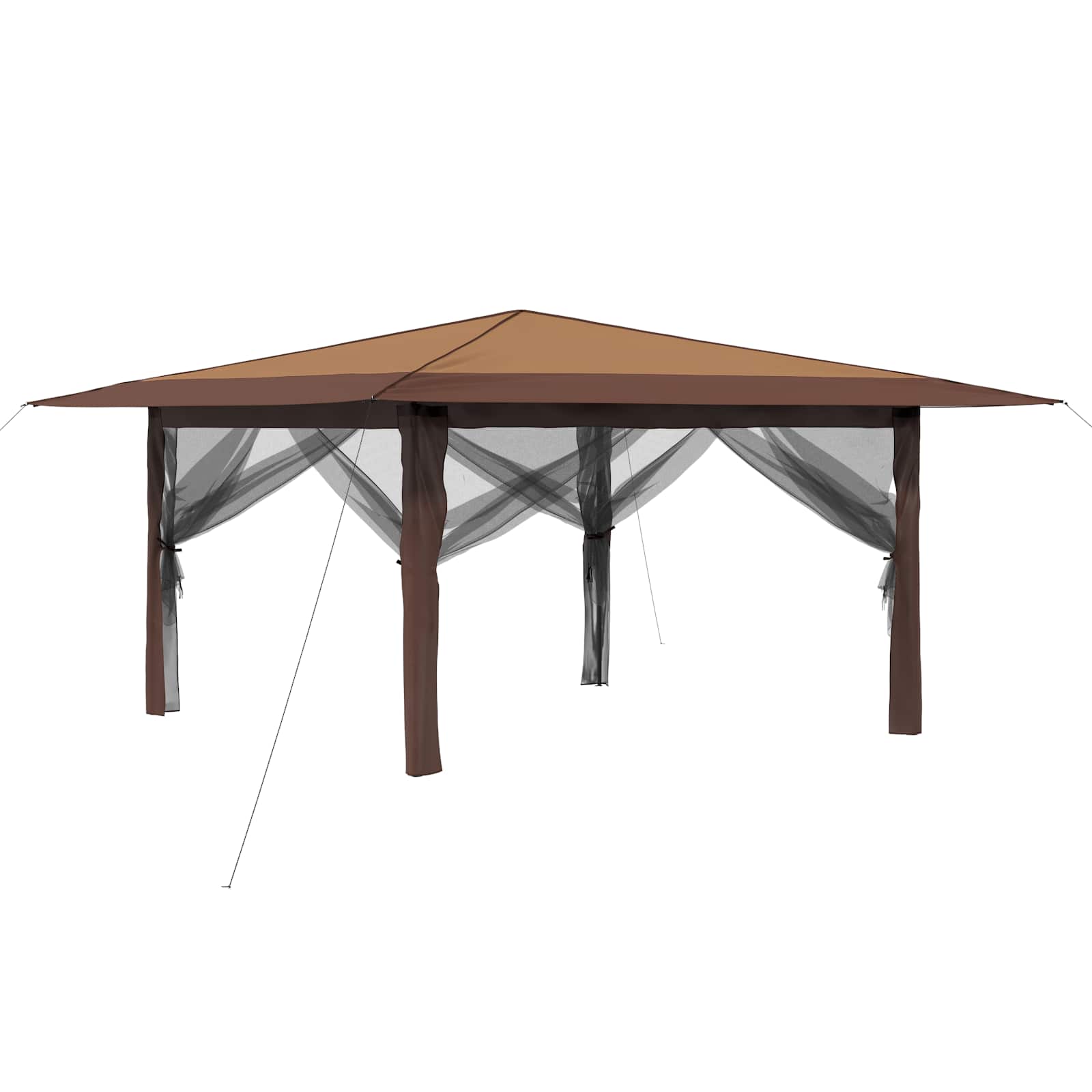 Gazebo su 4 šoninėmis sienomis 4 x 4 m Bežinis ir Rudas