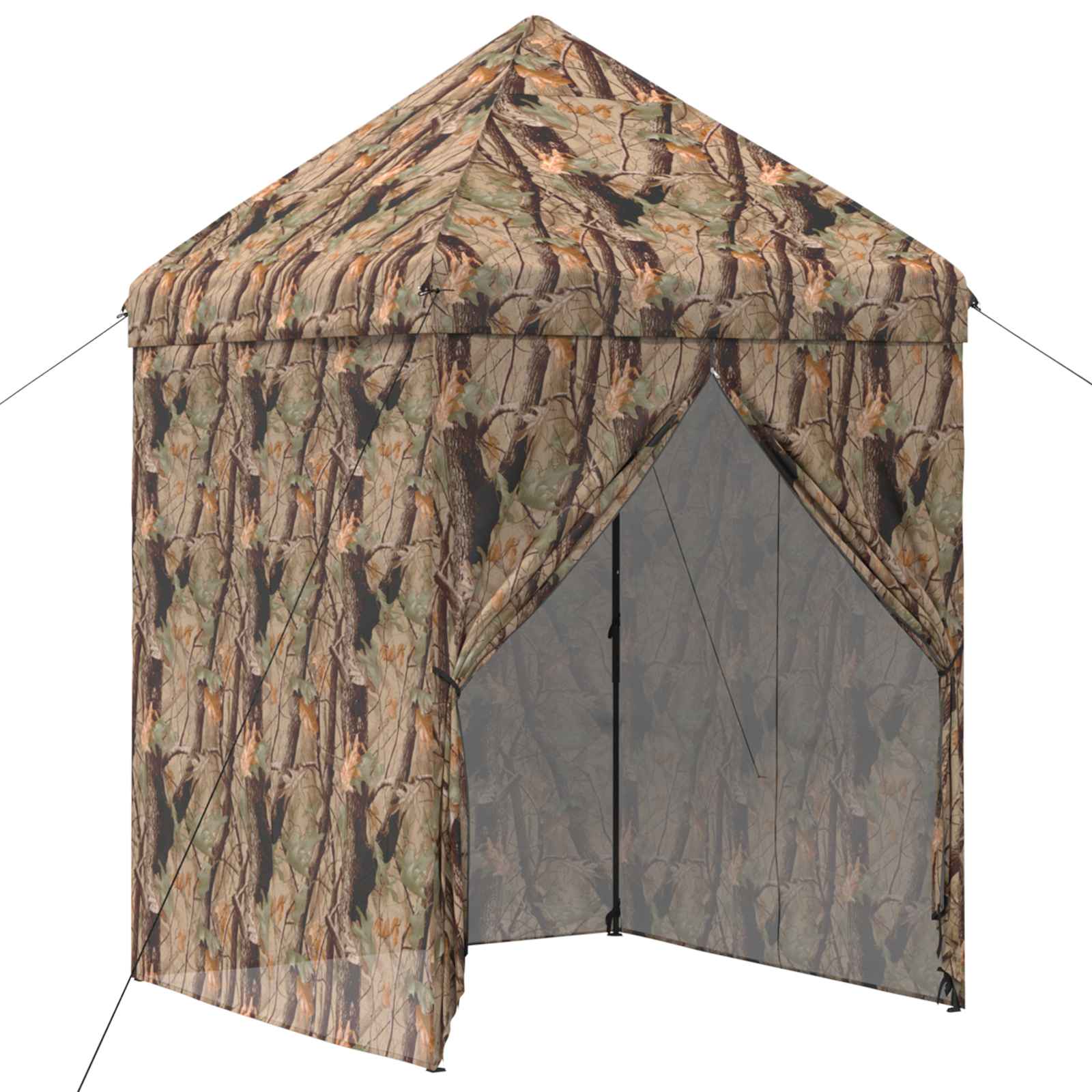 Pop-up Gazebo su 4 Šoninėmis Sienelėmis 3 x 3 m Miško maskuotė