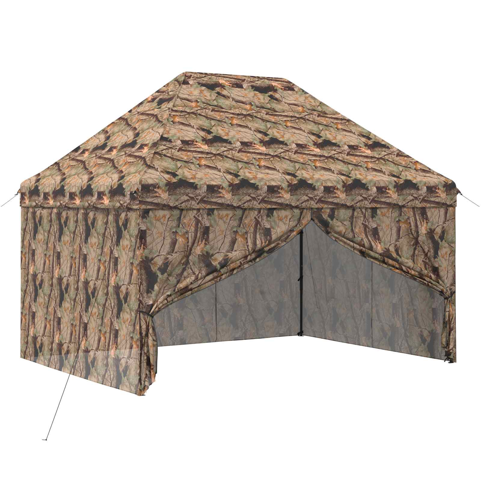Pop-up Gazebo su 4 Šoninėmis Sienelėmis 3 x 4 m Miško maskuotė