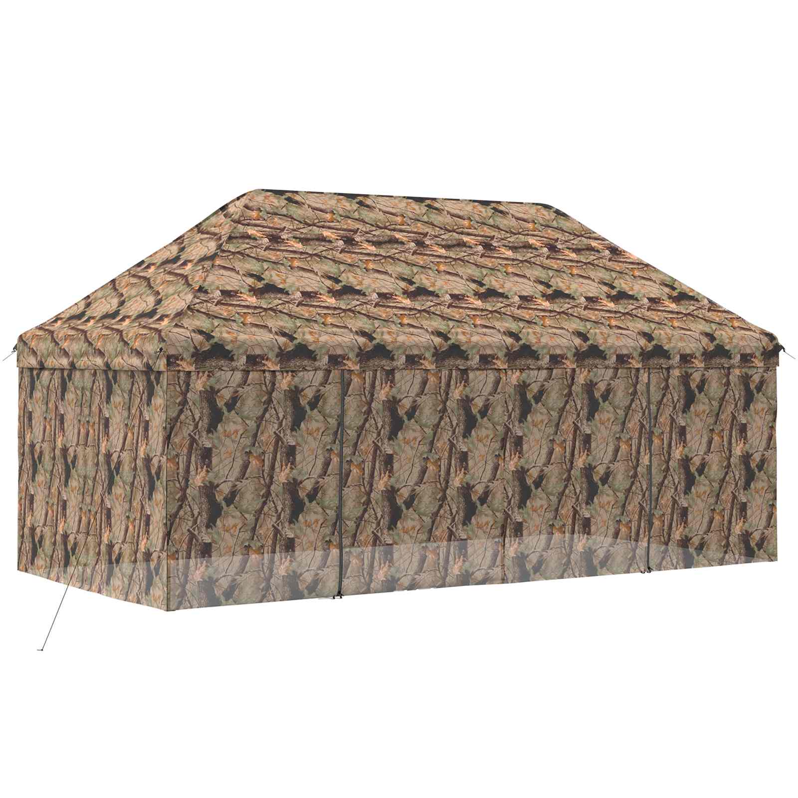 Pop-up Gazebo su 4 Šoninėmis Sienelėmis 3 x 6 m Miško maskuotė