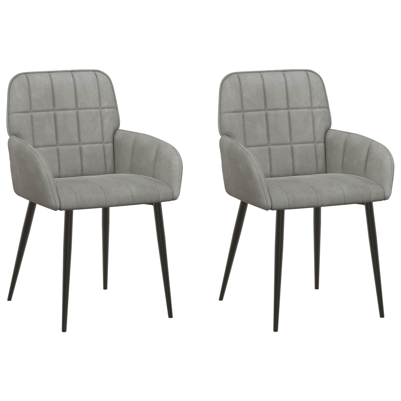 Valgomojo kėdės 2 pcs Aksomas Šviesiai pilka 56,5 x 50 x 86 cm