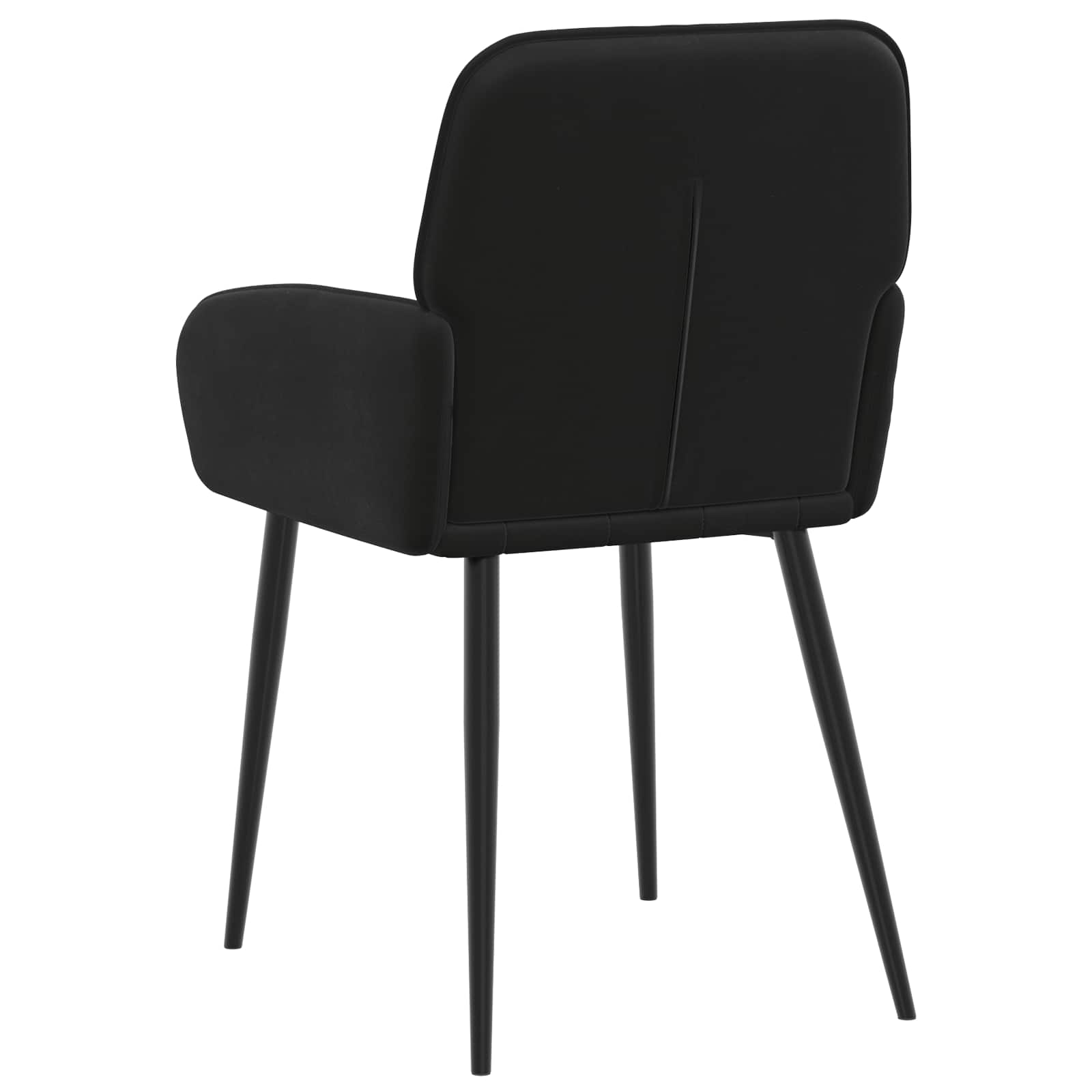 Valgomojo kėdės 2 pcs Aksomas Juoda 56,5 x 50 x 86 cm