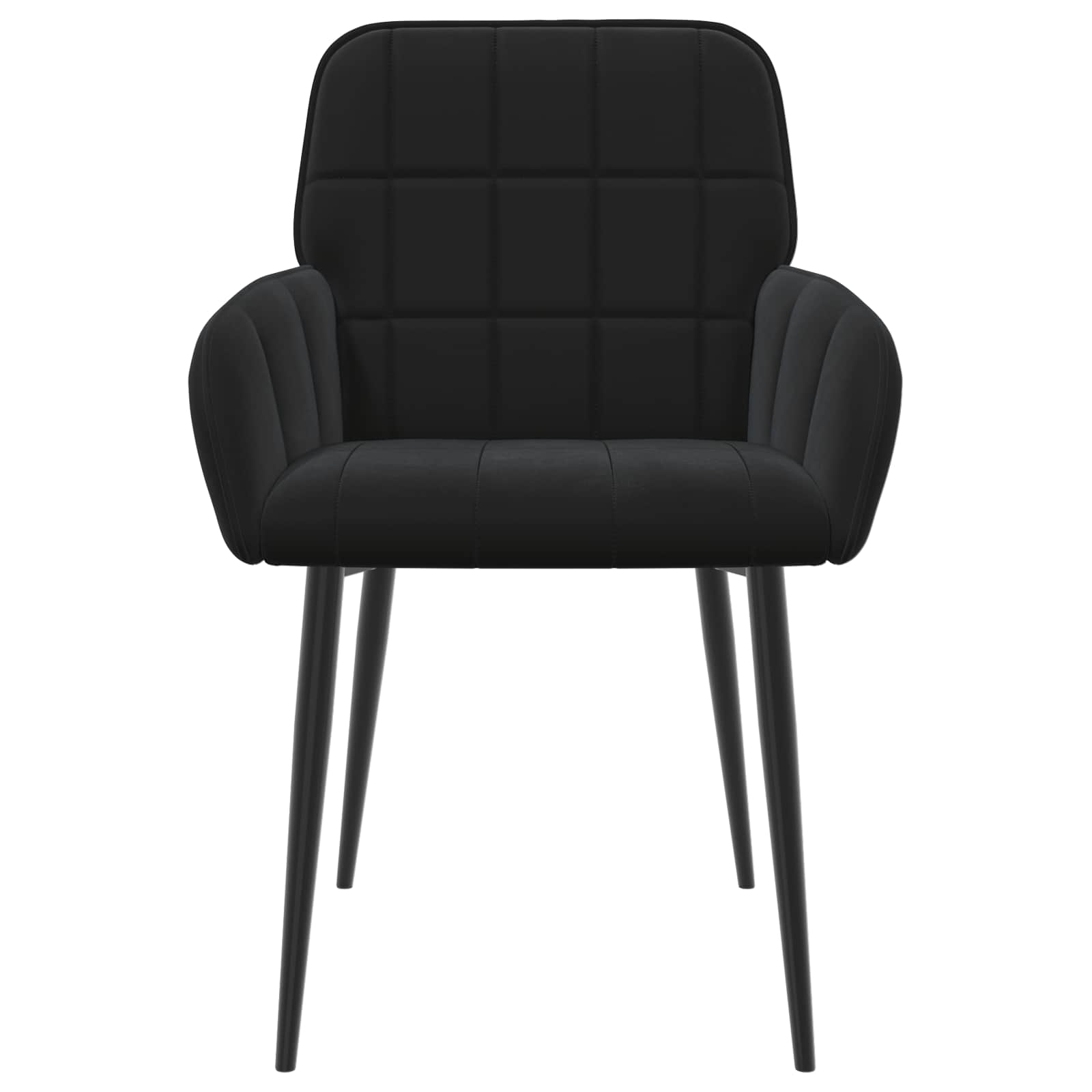 Valgomojo kėdės 2 pcs Aksomas Juoda 56,5 x 50 x 86 cm