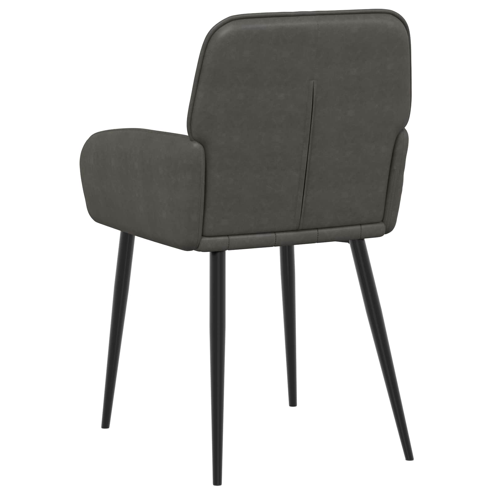 Valgomojo kėdės 2 pcs Dirbtinė oda Juoda 56,5 x 50 x 86 cm