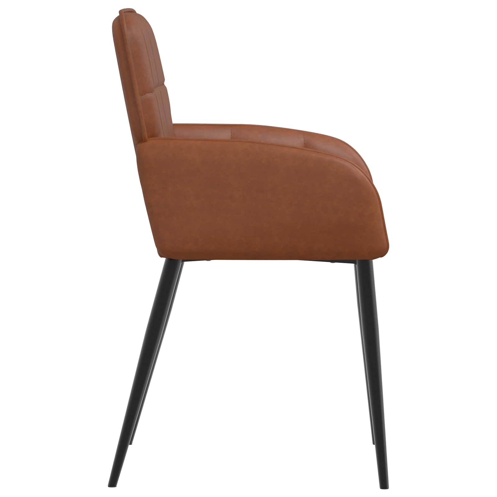 Valgomojo kėdės 2 pcs Dirbtinė oda Ruda 57 x 50 x 85 cm