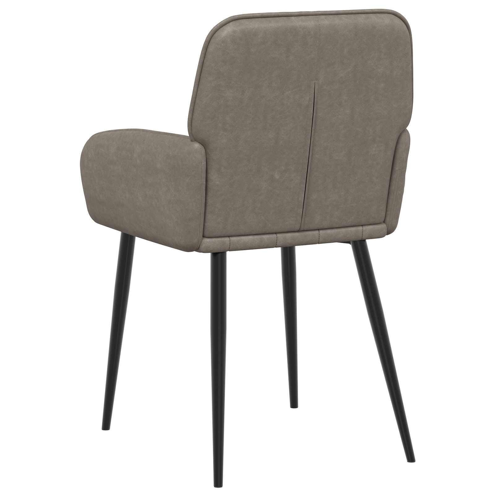 Valgomojo kėdės 2 pcs Dirbtinė oda Pilka 57 x 50 x 85 cm