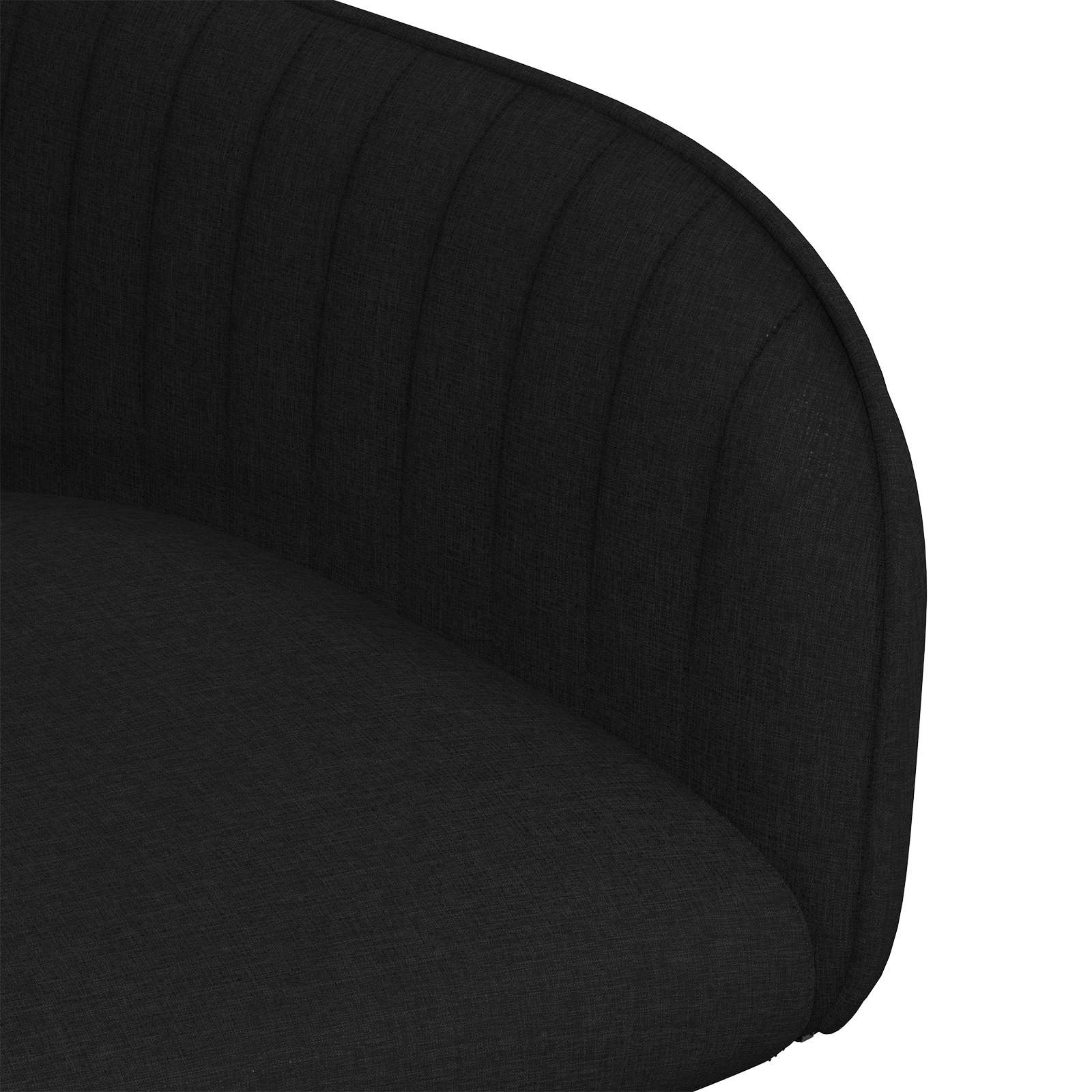 Valgomojo kėdės 2 pcs Audinys Juoda 56,5 x 50 x 87,5 cm