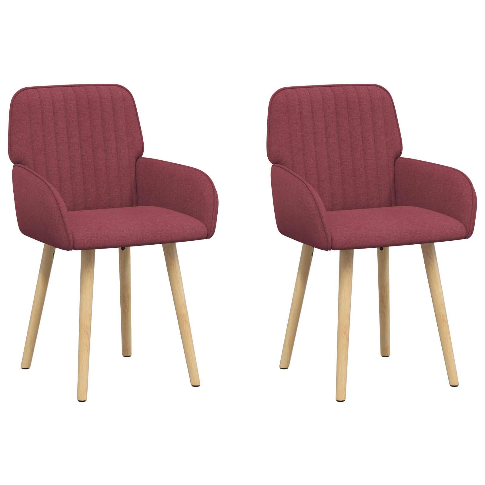 Valgomojo kėdės 2 pcs Audinys Vyno raudona 56,5 x 50 x 87,5 cm