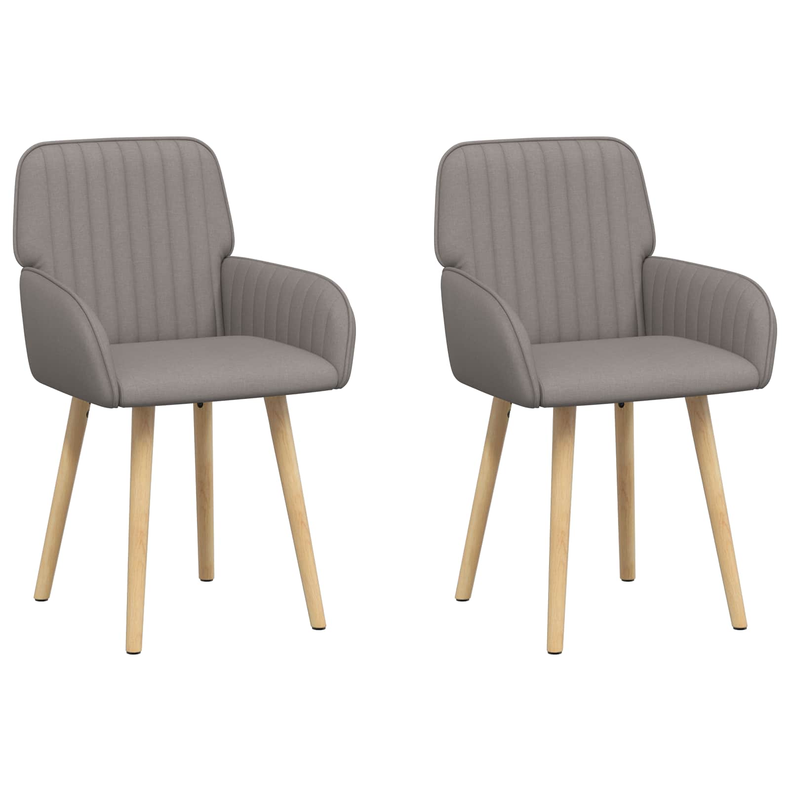 Valgomojo kėdės 2 pcs Audinys Taupe 56,5 x 50 x 87,5 cm