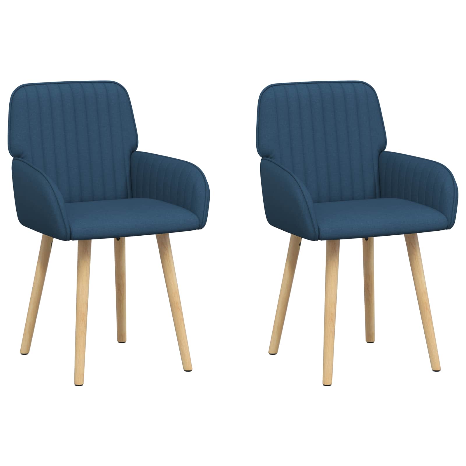 Valgomojo kėdės 2 pcs Audinys Mėlyna 56,5 x 50 x 87,5 cm