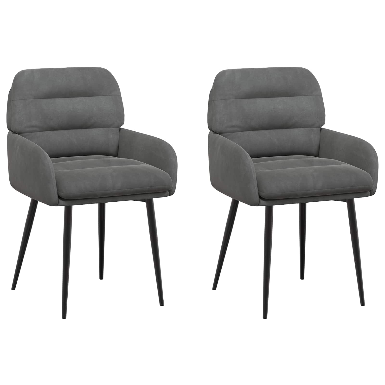 Valgomojo kėdės 2 pcs Aksomas Tamsiai pilka 59 x 59,5 x 90 cm