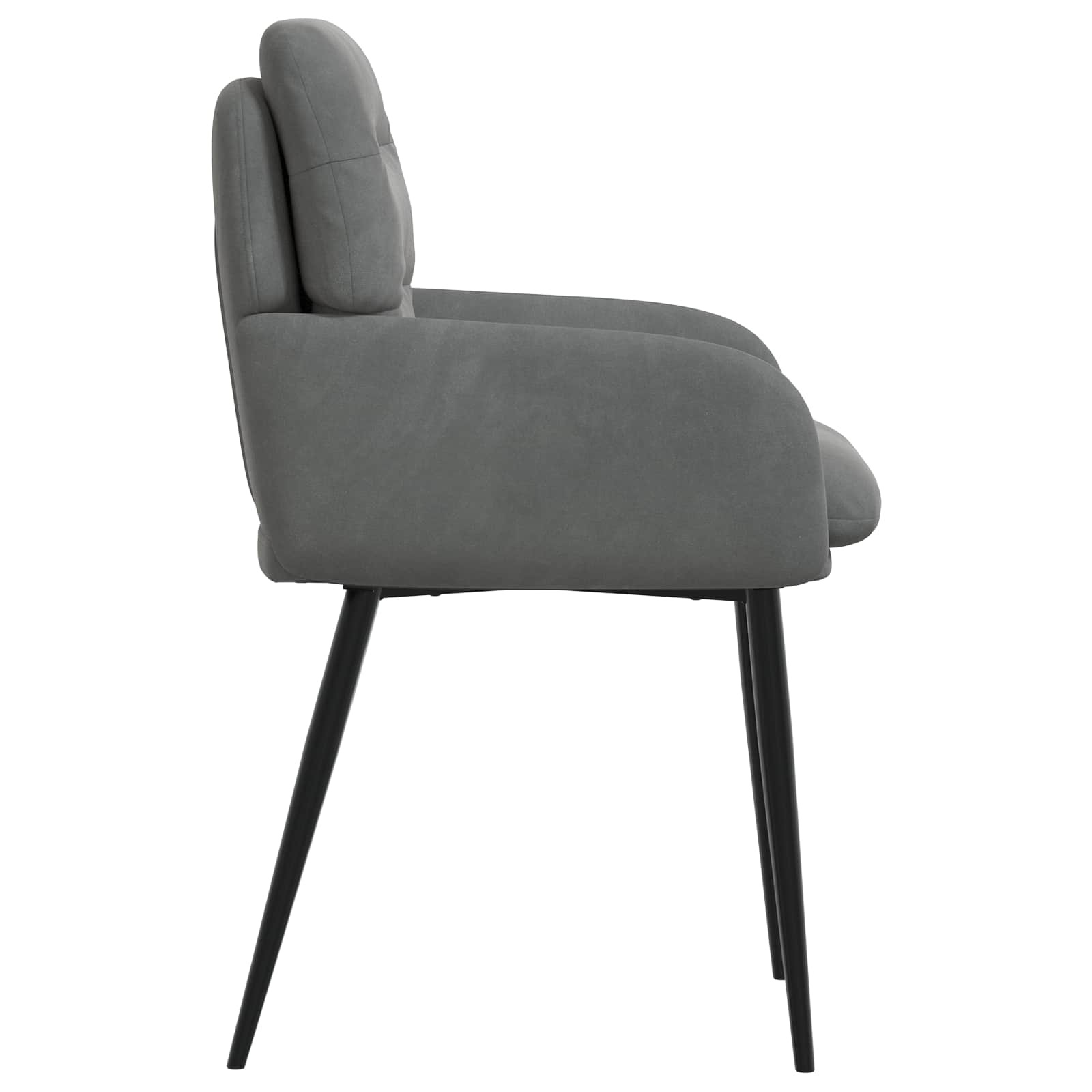 Valgomojo kėdės 2 pcs Aksomas Tamsiai pilka 59 x 59,5 x 90 cm