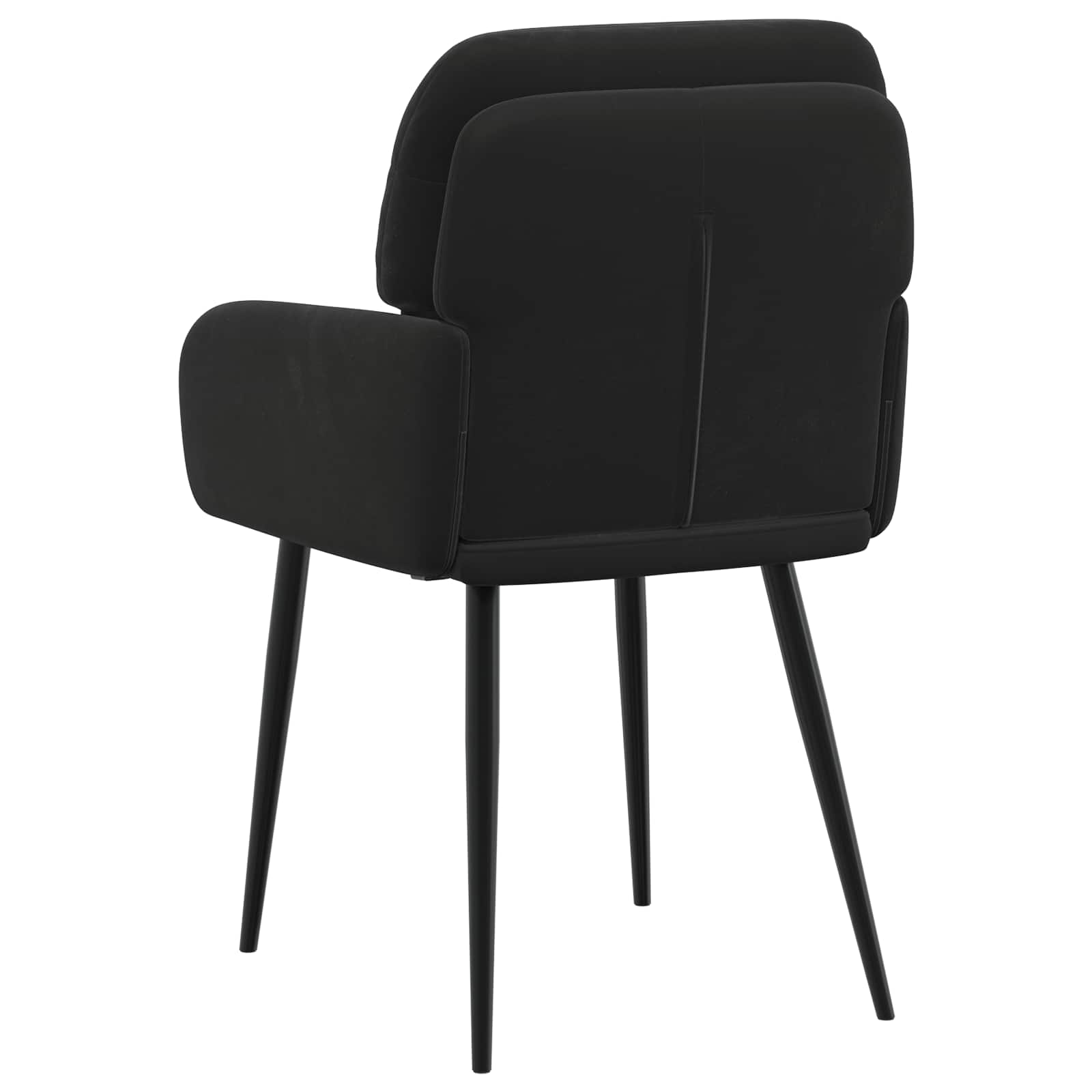 Valgomojo kėdės 2 pcs Aksomas Juoda 59 x 59,5 x 90 cm