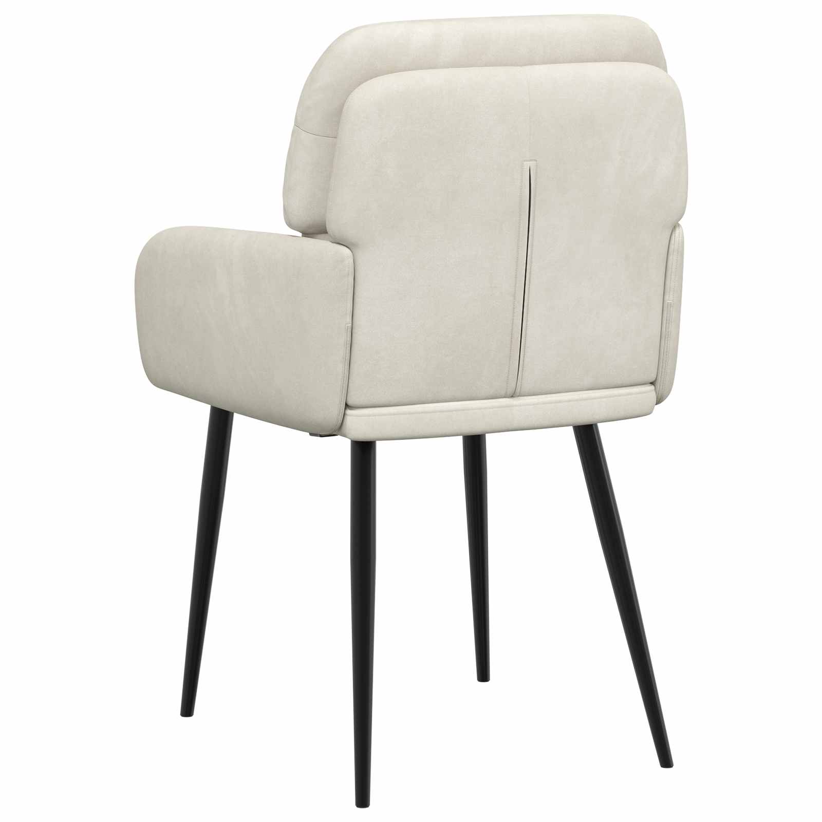 Valgomojo kėdės 2 pcs Aksomas Kreminė 59 x 59,5 x 90 cm
