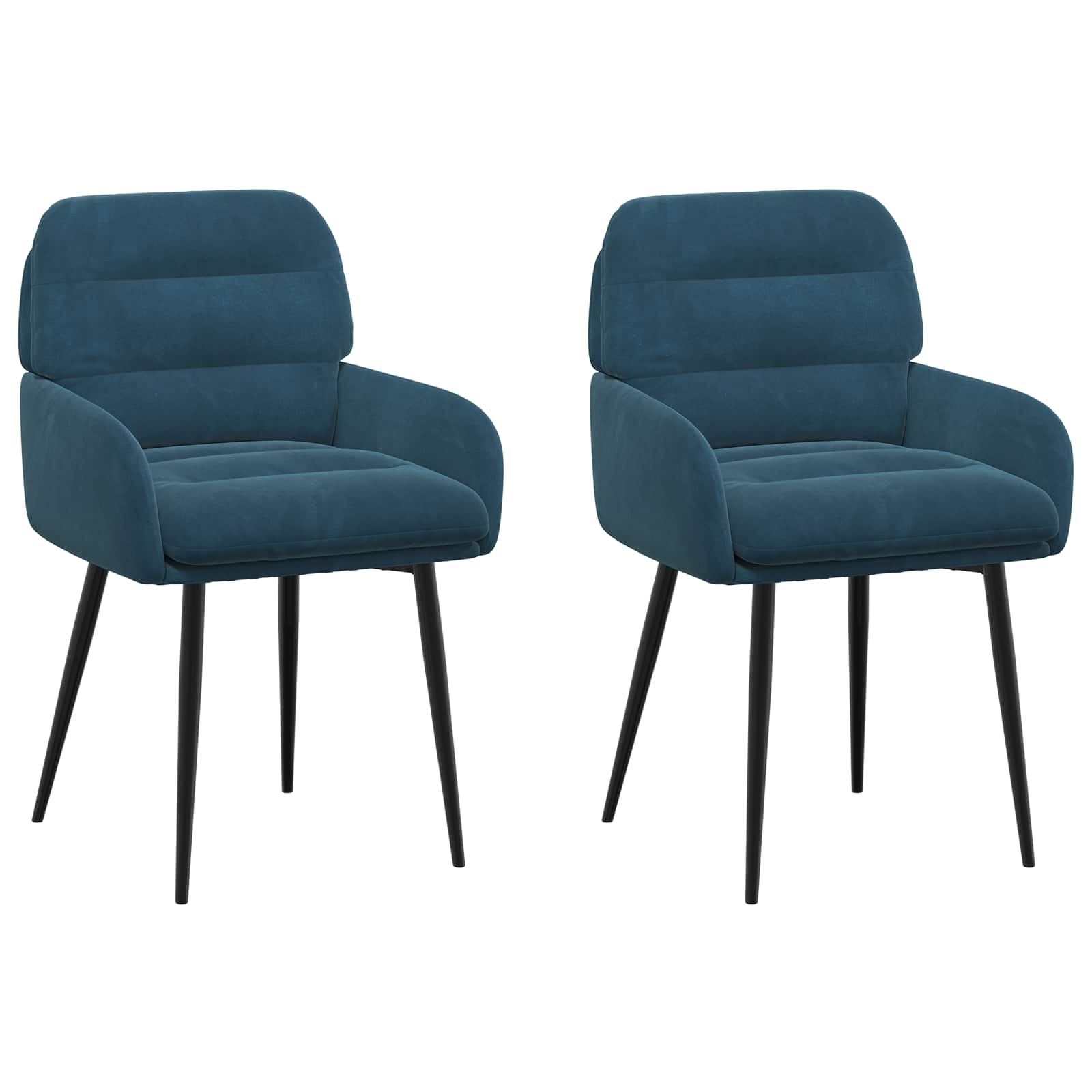 Valgomojo kėdės 2 pcs Aksomas Mėlyna 59 x 59,5 x 90 cm