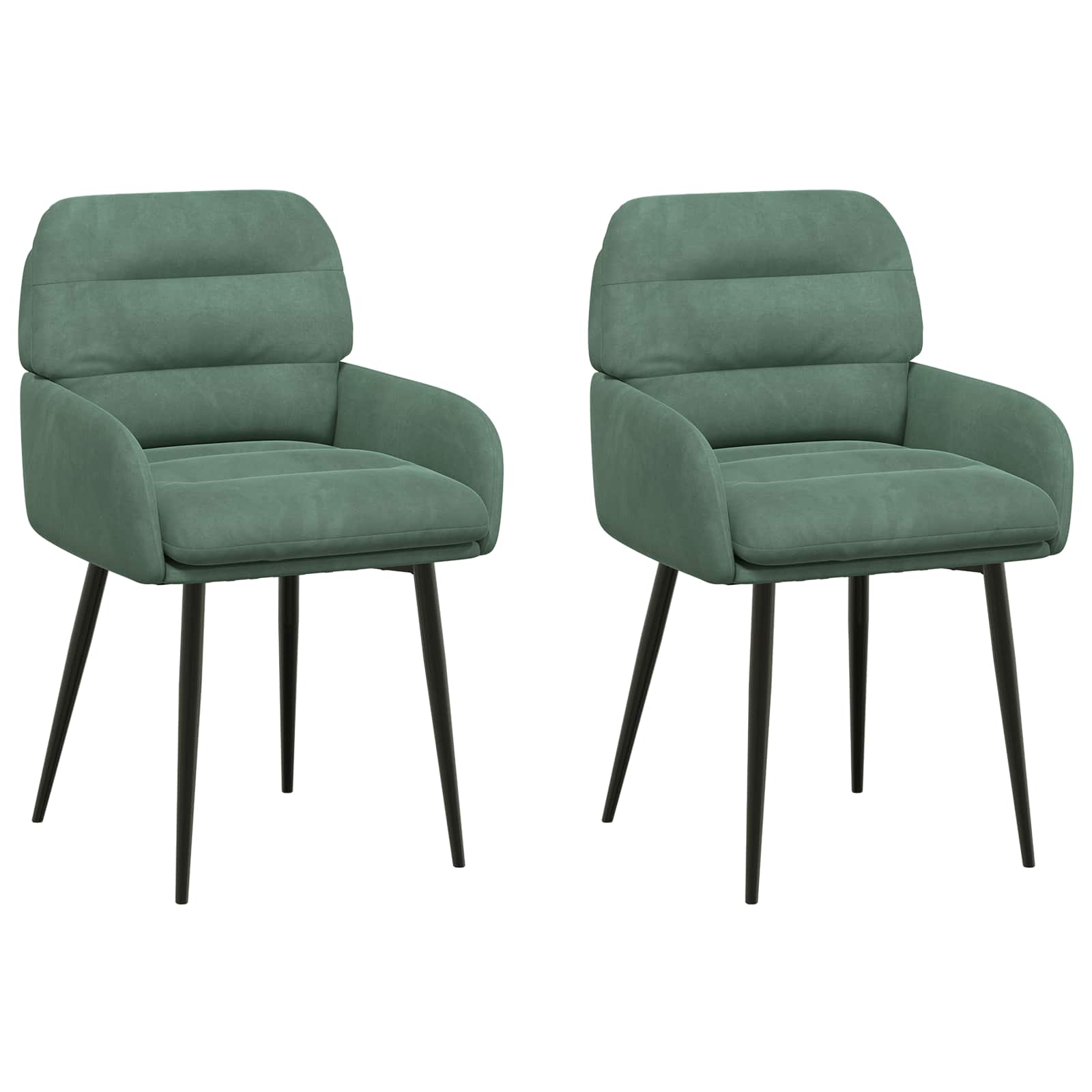 Valgomojo kėdės 2 pcs Aksomas Jūrinė žalia 59 x 59,5 x 90 cm