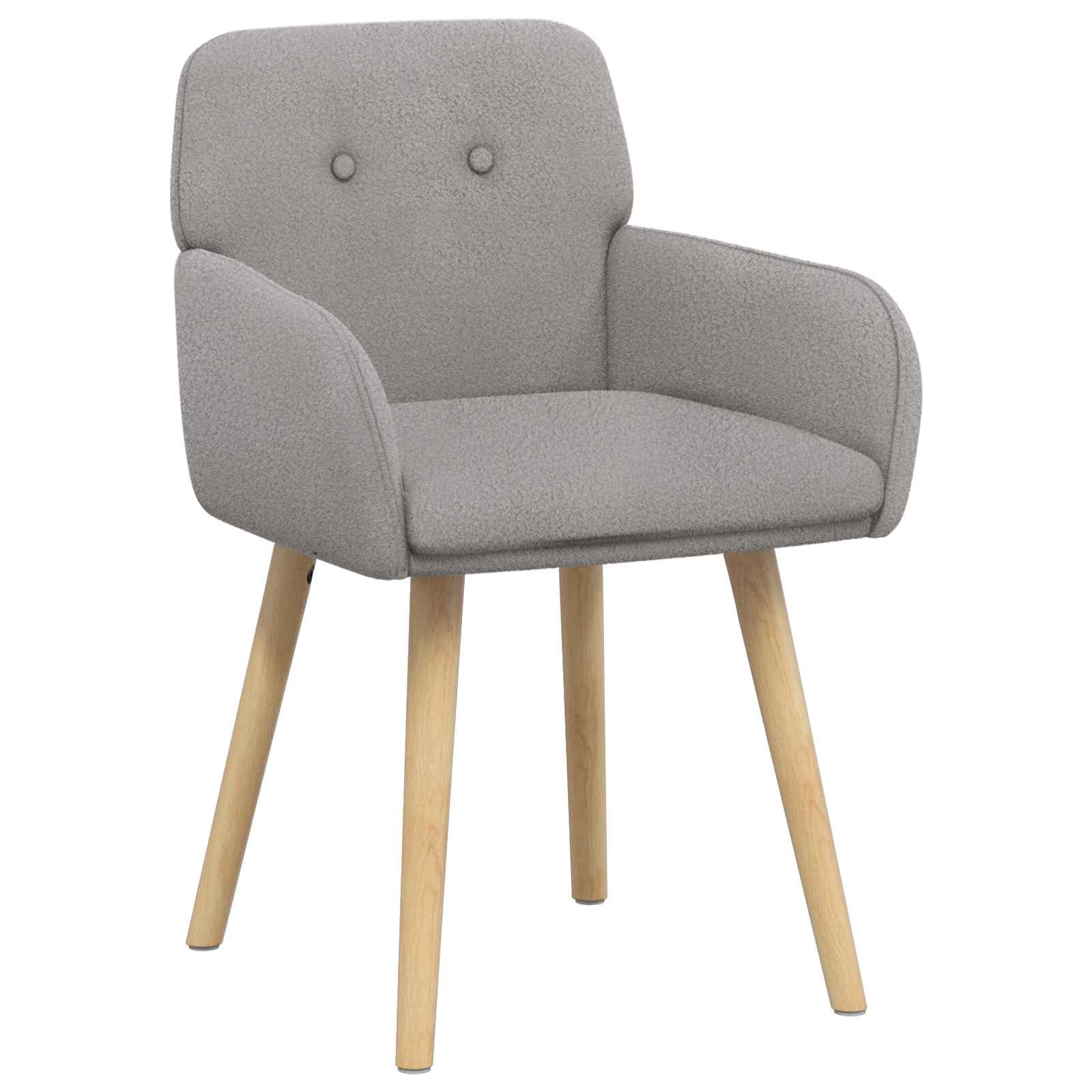 Valgomojo kėdės 2 pcs Bouclé Šviesiai pilka 59 x 57 x 85 cm