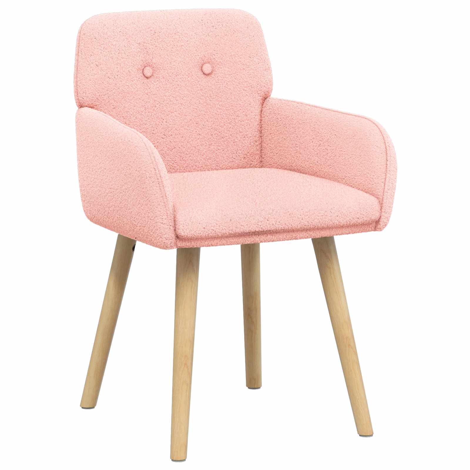 Valgomojo kėdės 2 pcs Bouclé Rožinė 59 x 57 x 85 cm