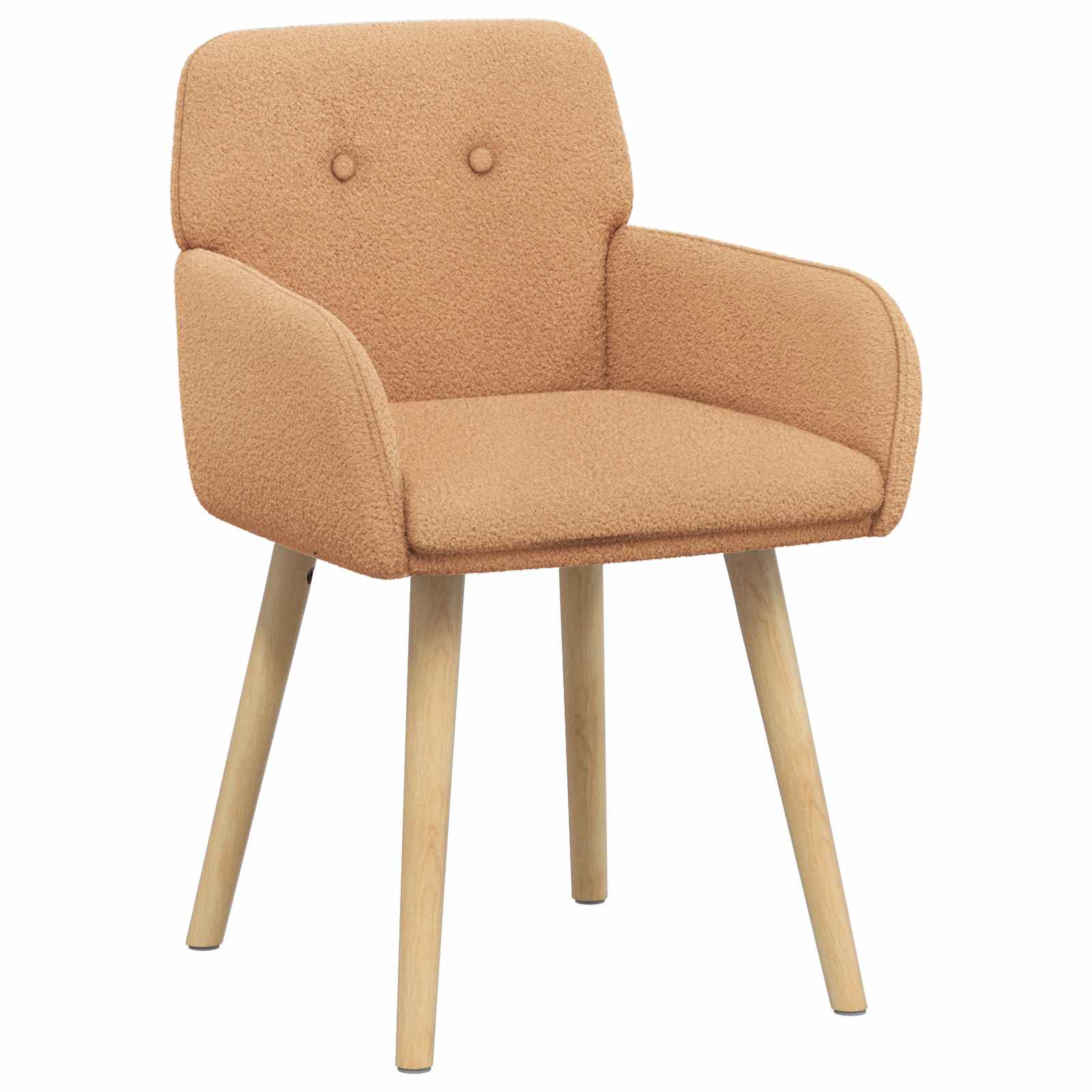 Valgomojo kėdės 2 pcs Bouclé Smėlio 59 x 56 x 86 cm