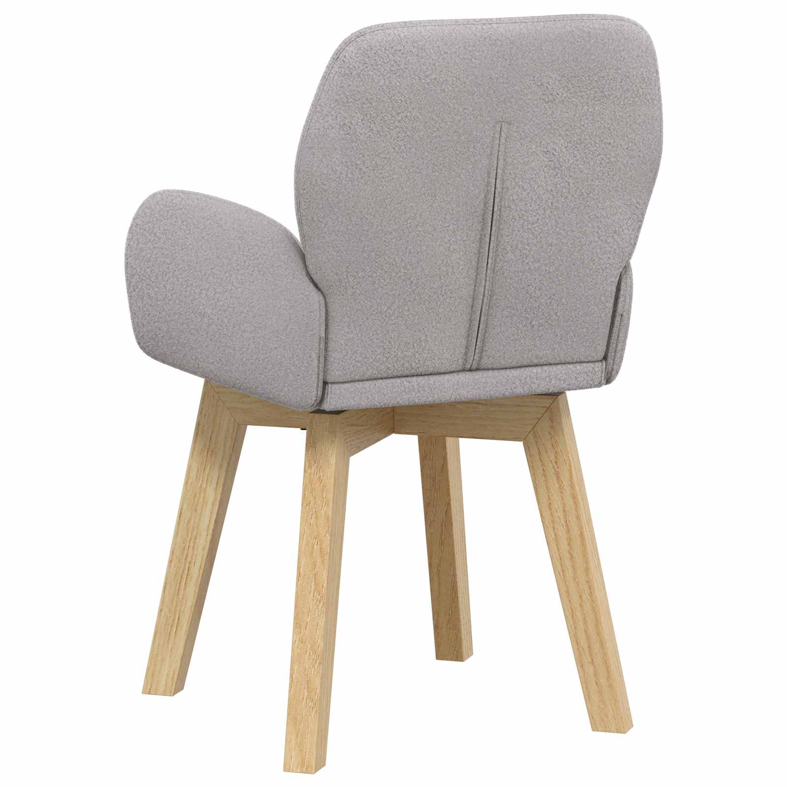 Sukamos valgomojo kėdės 2 pcs Bouclé Šviesiai pilka