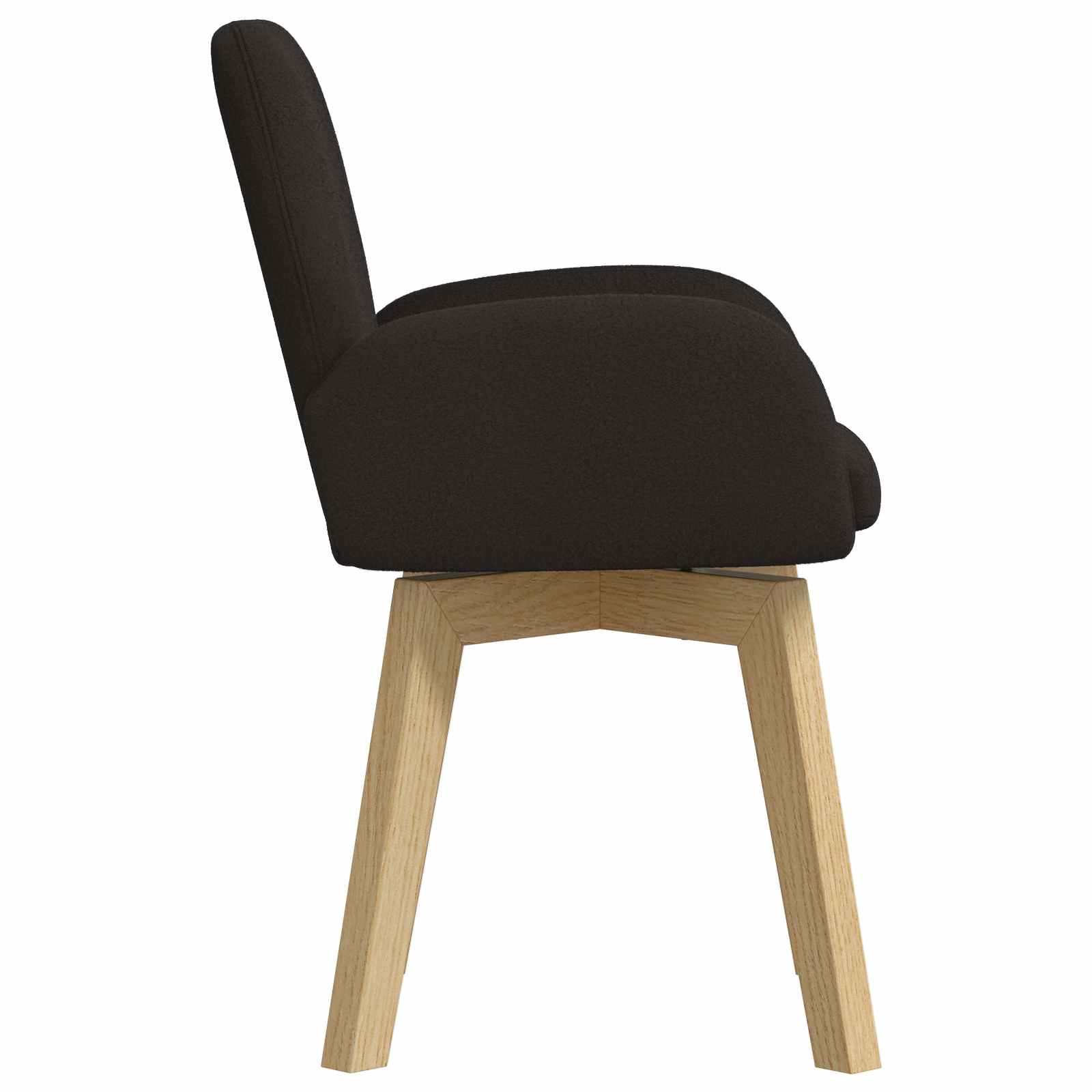 Sukamos valgomojo kėdės 2 pcs Bouclé Juoda 54 x 58 x 87 cm