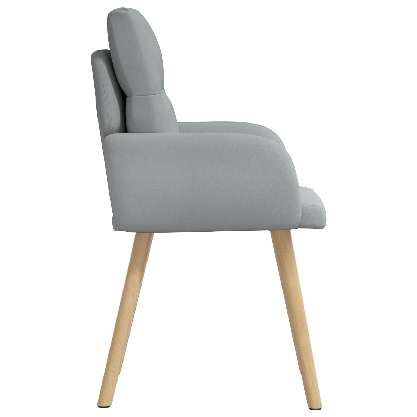 Valgomojo kėdės 2 pcs Audinys Šviesiai pilka 60 x 56 x 96 cm