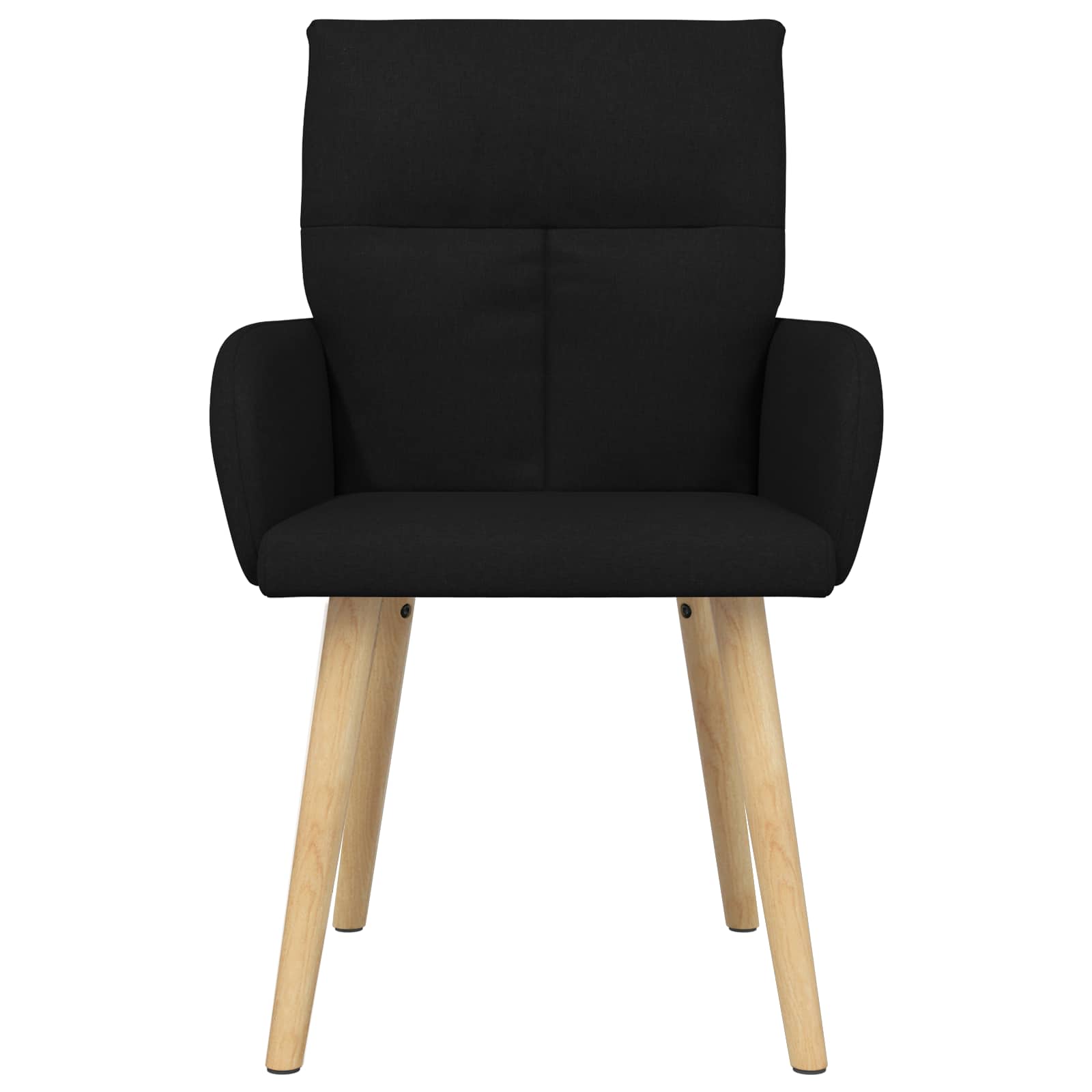 Valgomojo kėdės 2 pcs Audinys Juoda 60 x 56 x 96 cm