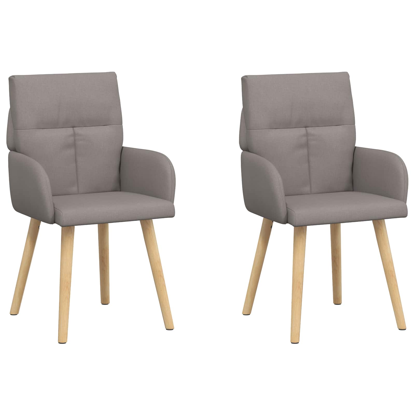 Valgomojo kėdės 2 pcs Audinys Taupe 60 x 56 x 96 cm