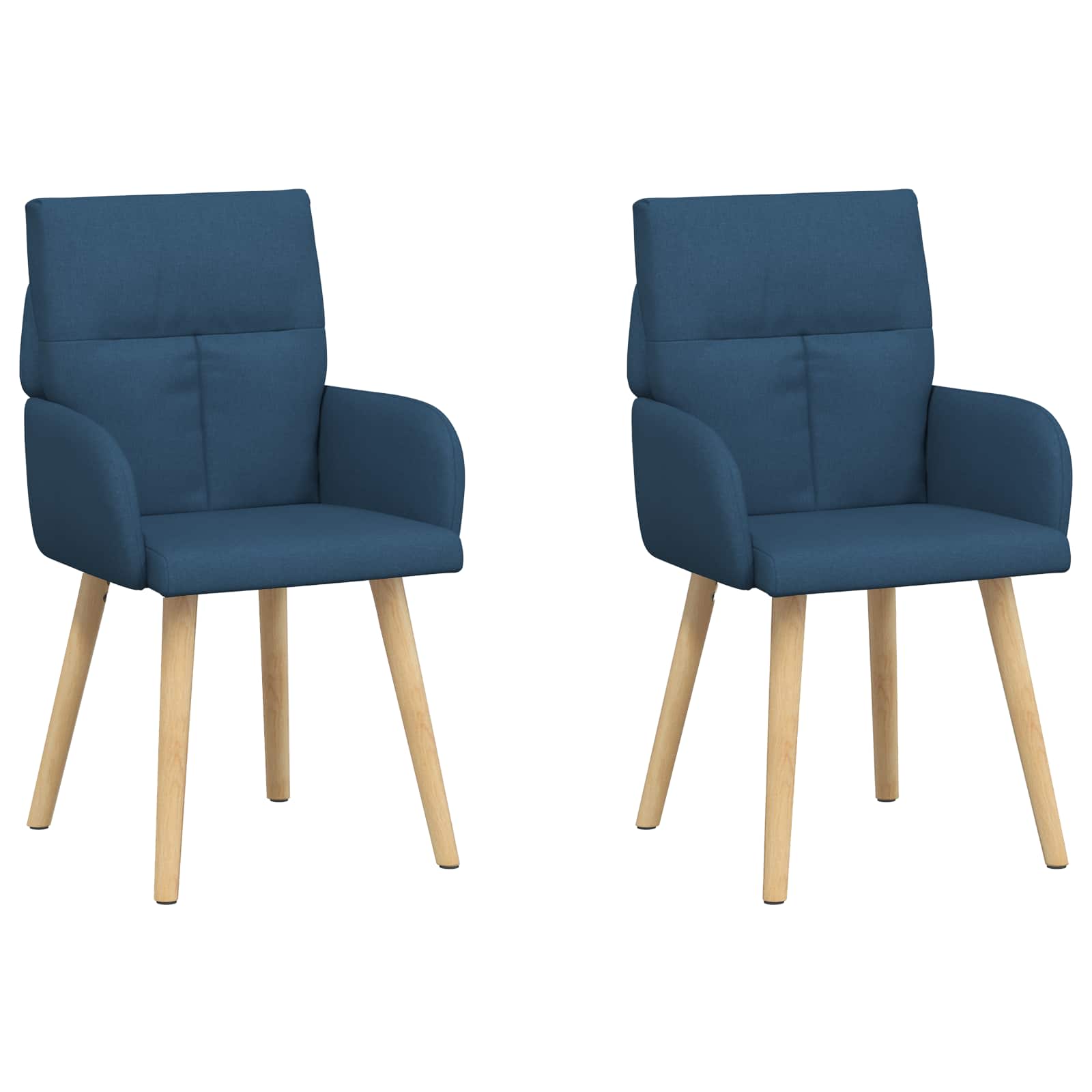 Valgomojo kėdės 2 pcs Audinys Mėlyna 60 x 56 x 96 cm