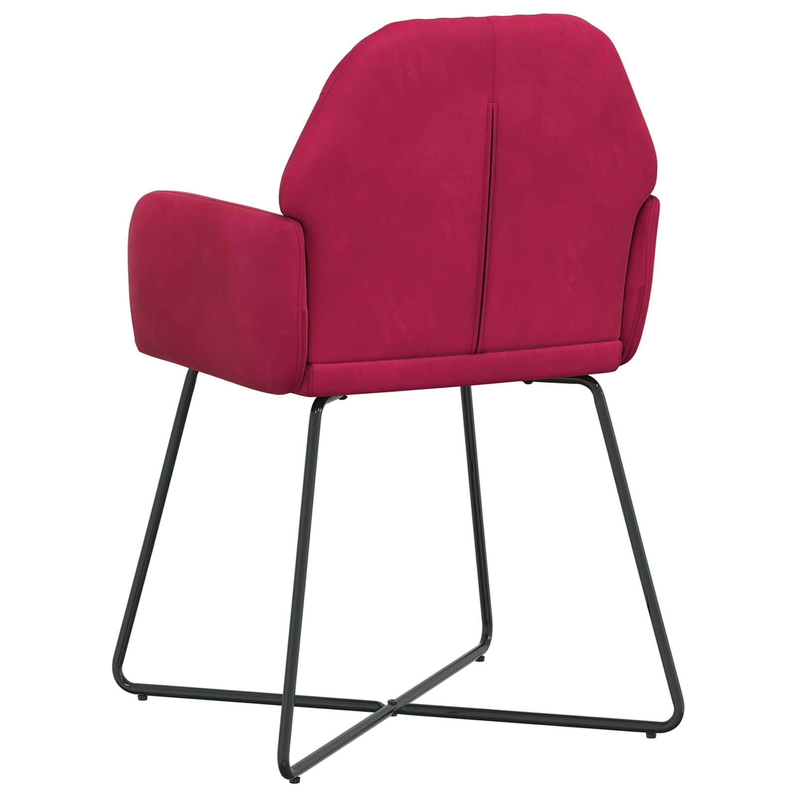 Valgomojo kėdės 2 pcs Aksomas Vyno raudona 55 x 50 x 84 cm