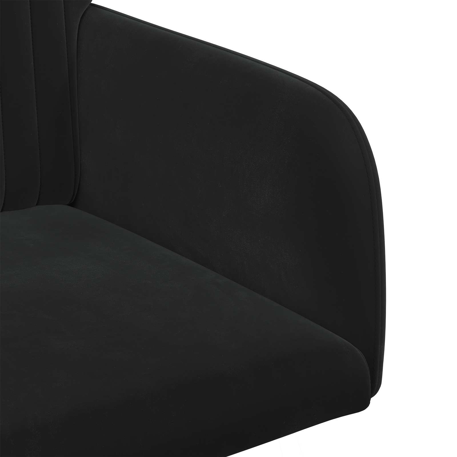 Valgomojo kėdės 2 pcs Aksomas Juoda 55 x 50 x 84 cm
