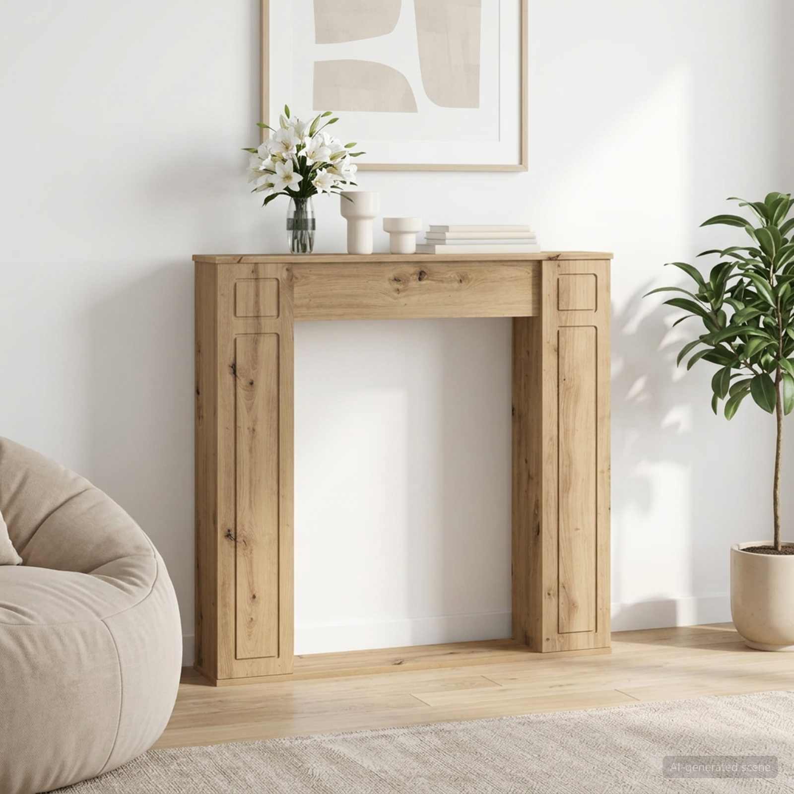 Židinio rėmas Artisano ąžuolo 100 x 20 x 100 cm