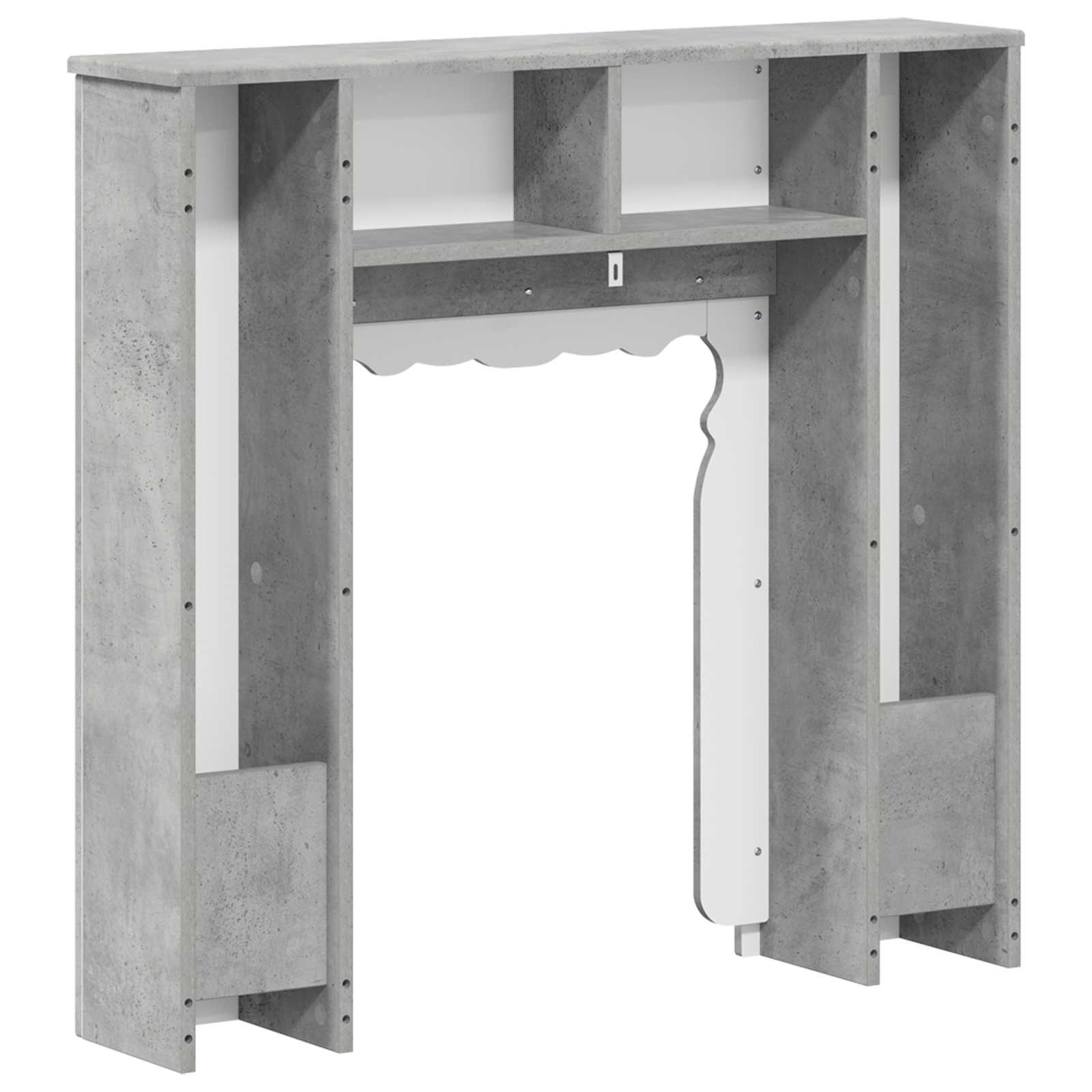 Židinio rėmas Betono pilka 93 x 20 x 89 cm Apdirbta mediena