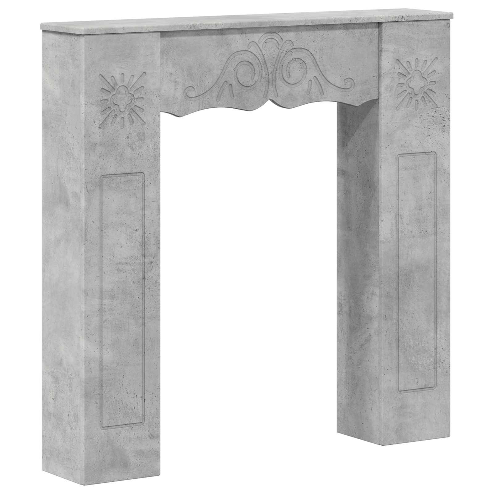 Židinio rėmas Betono pilka 102 x 20 x 102 cm Apdirbta mediena