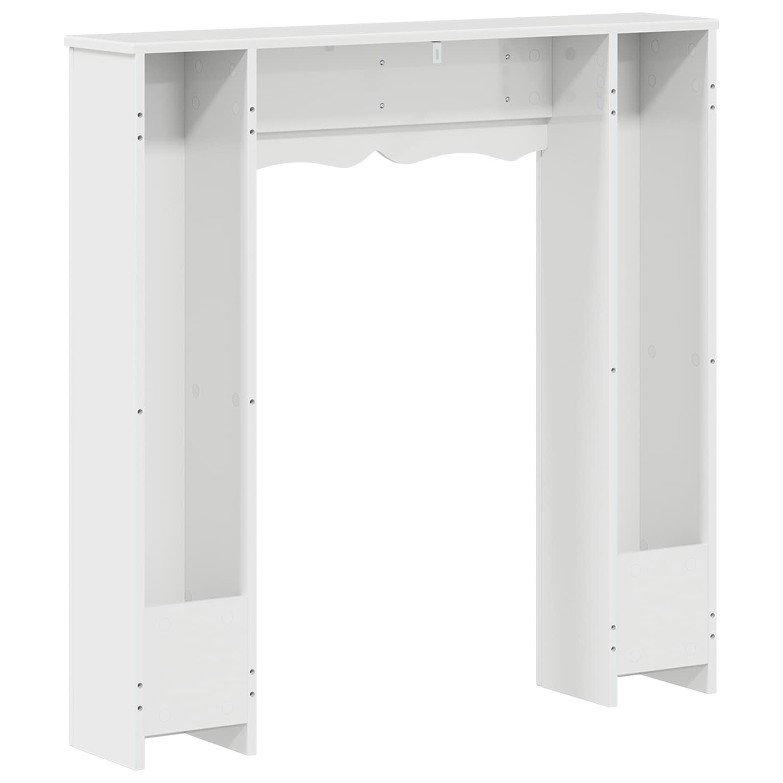 Židinio rėmas Blizgus baltas 102 x 20 x 102 cm Apdirbta mediena