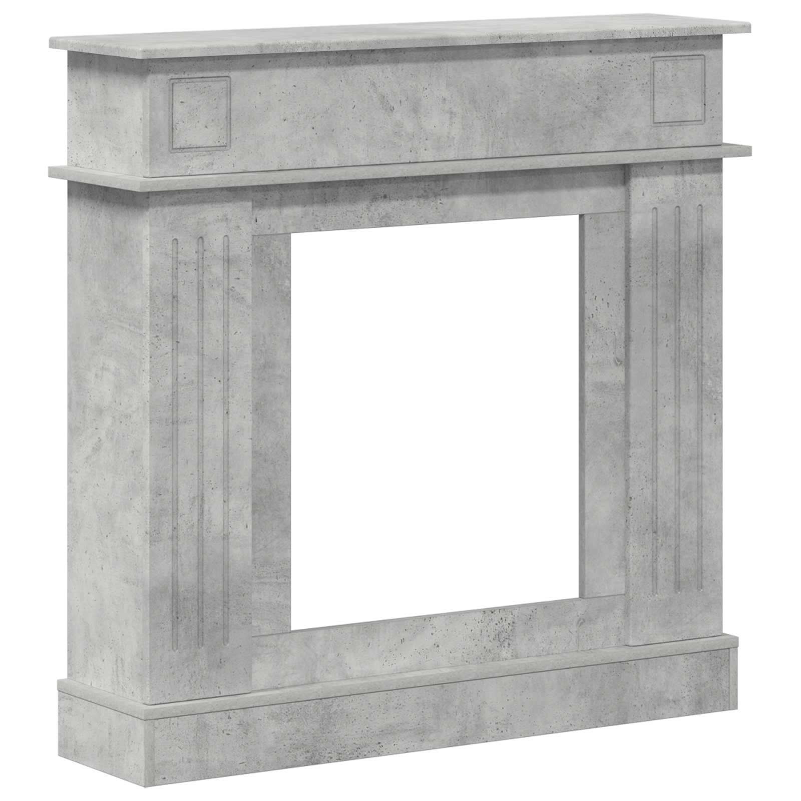 Židinio rėmas Betono pilka 102 x 26 x 100 cm Apdirbta mediena