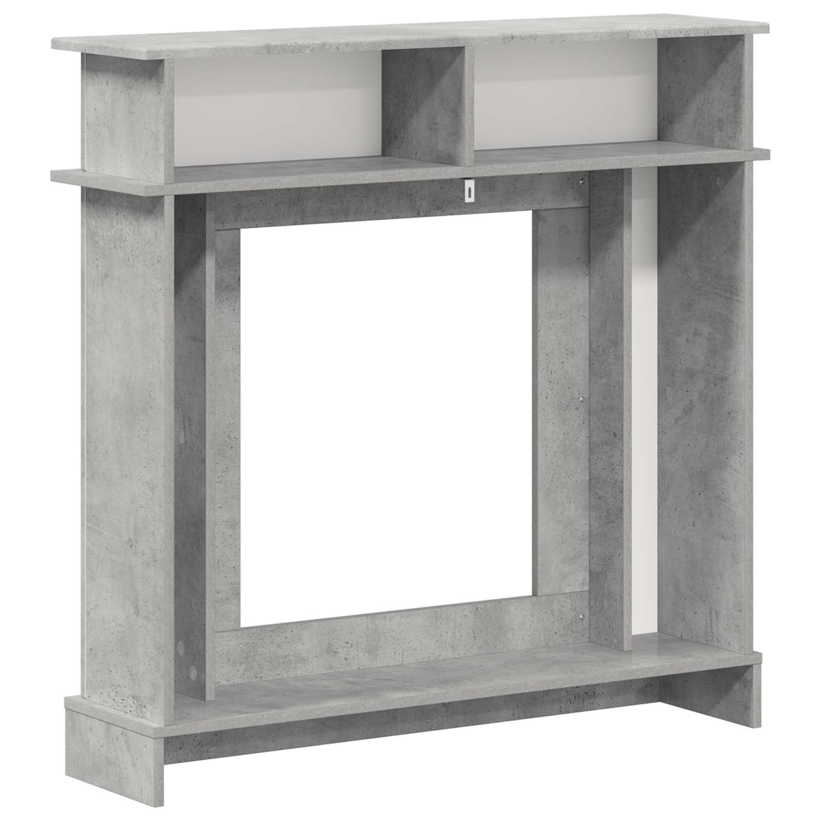 Židinio rėmas Betono pilka 102 x 26 x 100 cm Apdirbta mediena
