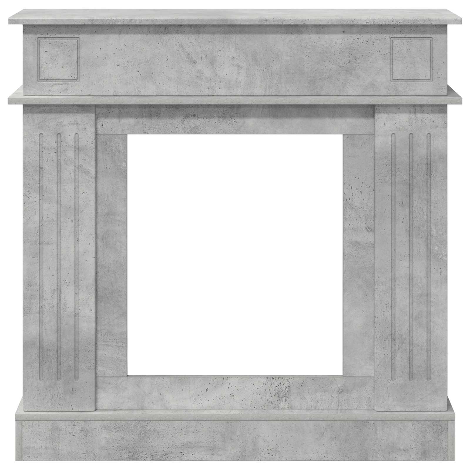 Židinio rėmas Betono pilka 102 x 26 x 100 cm Apdirbta mediena