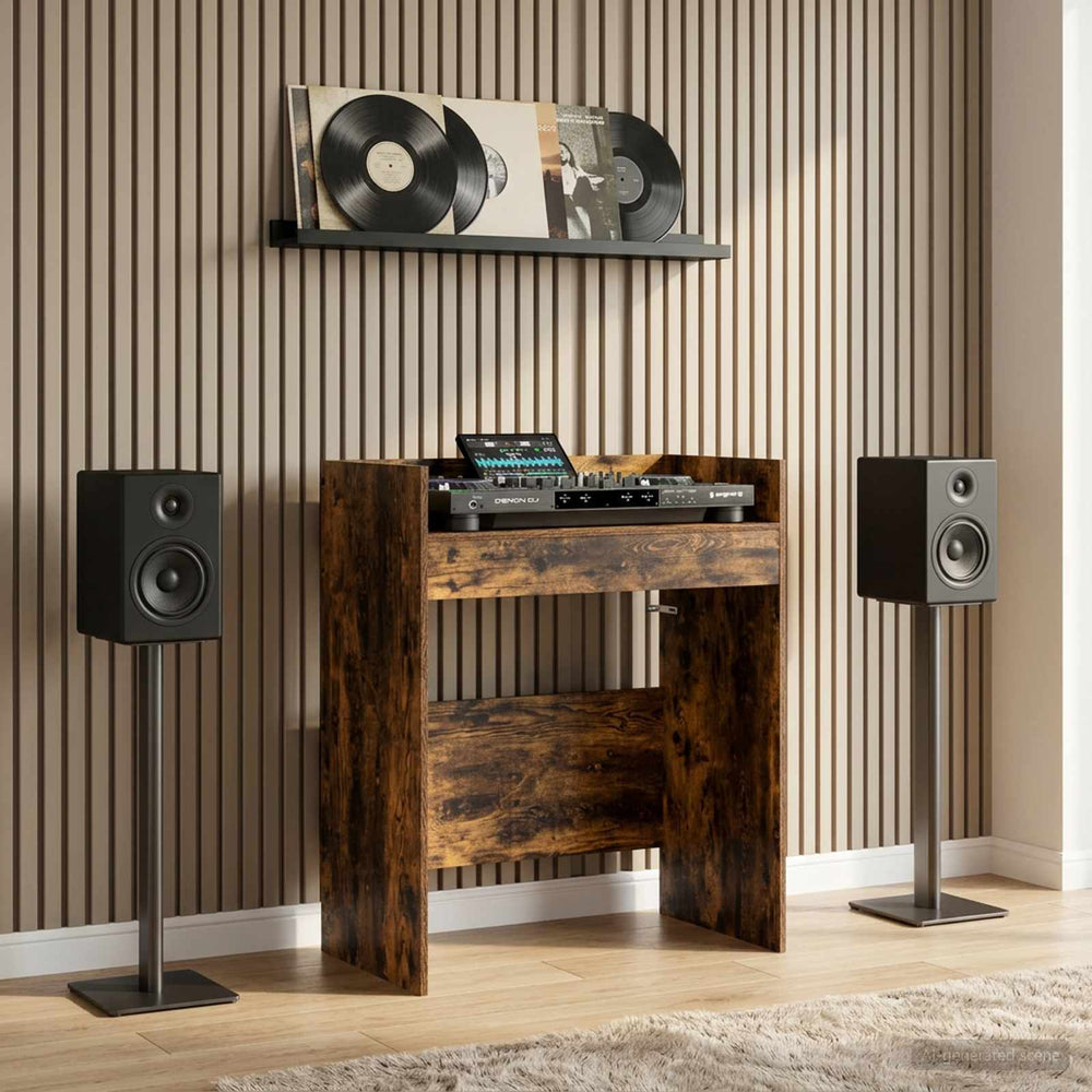 DJ stalas Dūminio ąžuolo 102 x 45 x 102 cm Apdirbta mediena