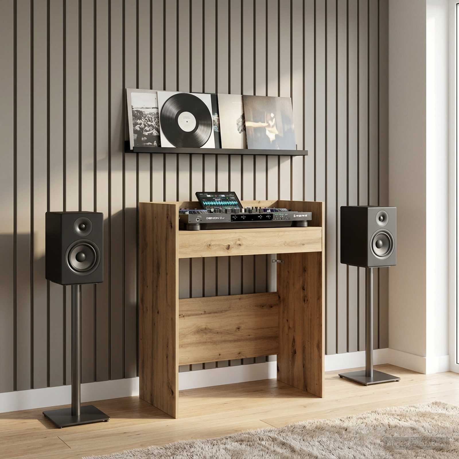 DJ stalas Artisano ąžuolo 102 x 45 x 102 cm Apdirbta mediena