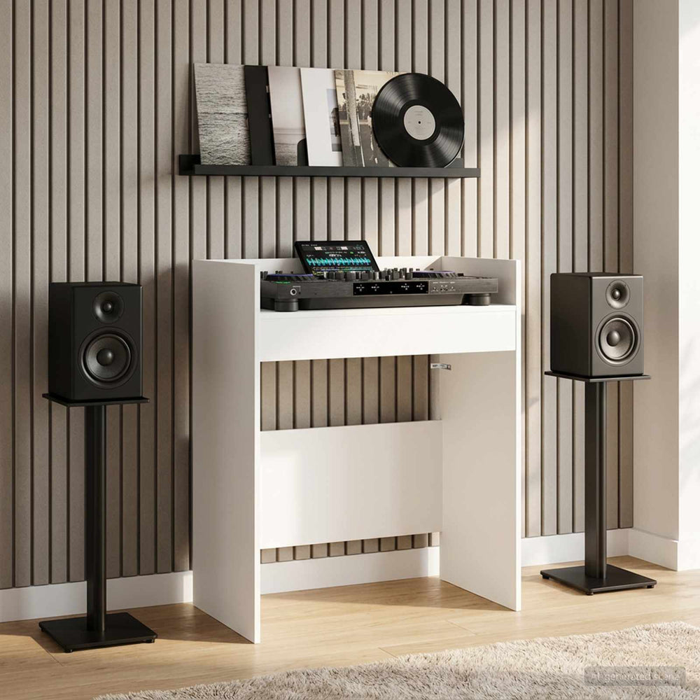 DJ stalas Balta 82 x 45 x 102 cm Apdirbta mediena