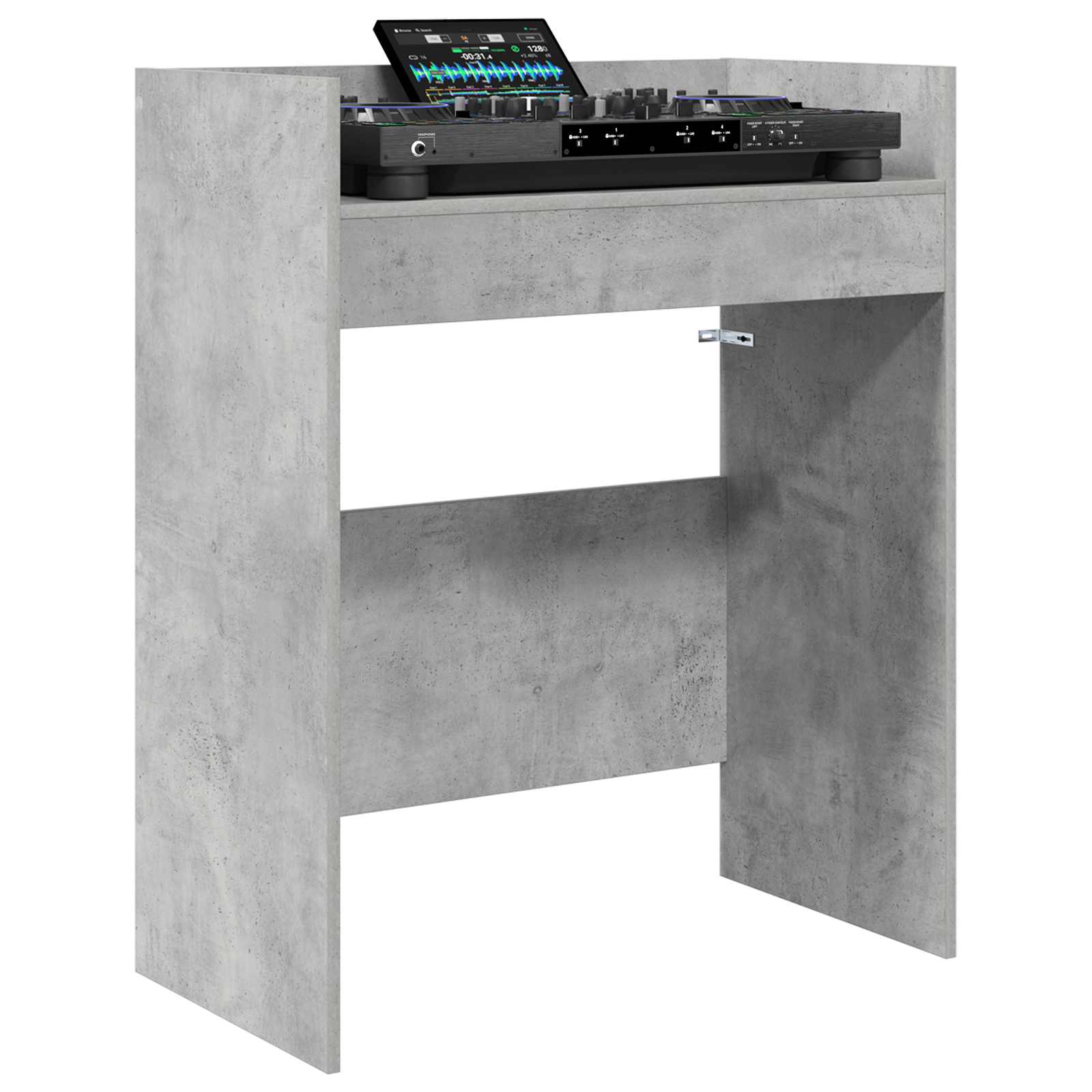 DJ stalas Betono pilka 82 x 45 x 102 cm Apdirbta mediena