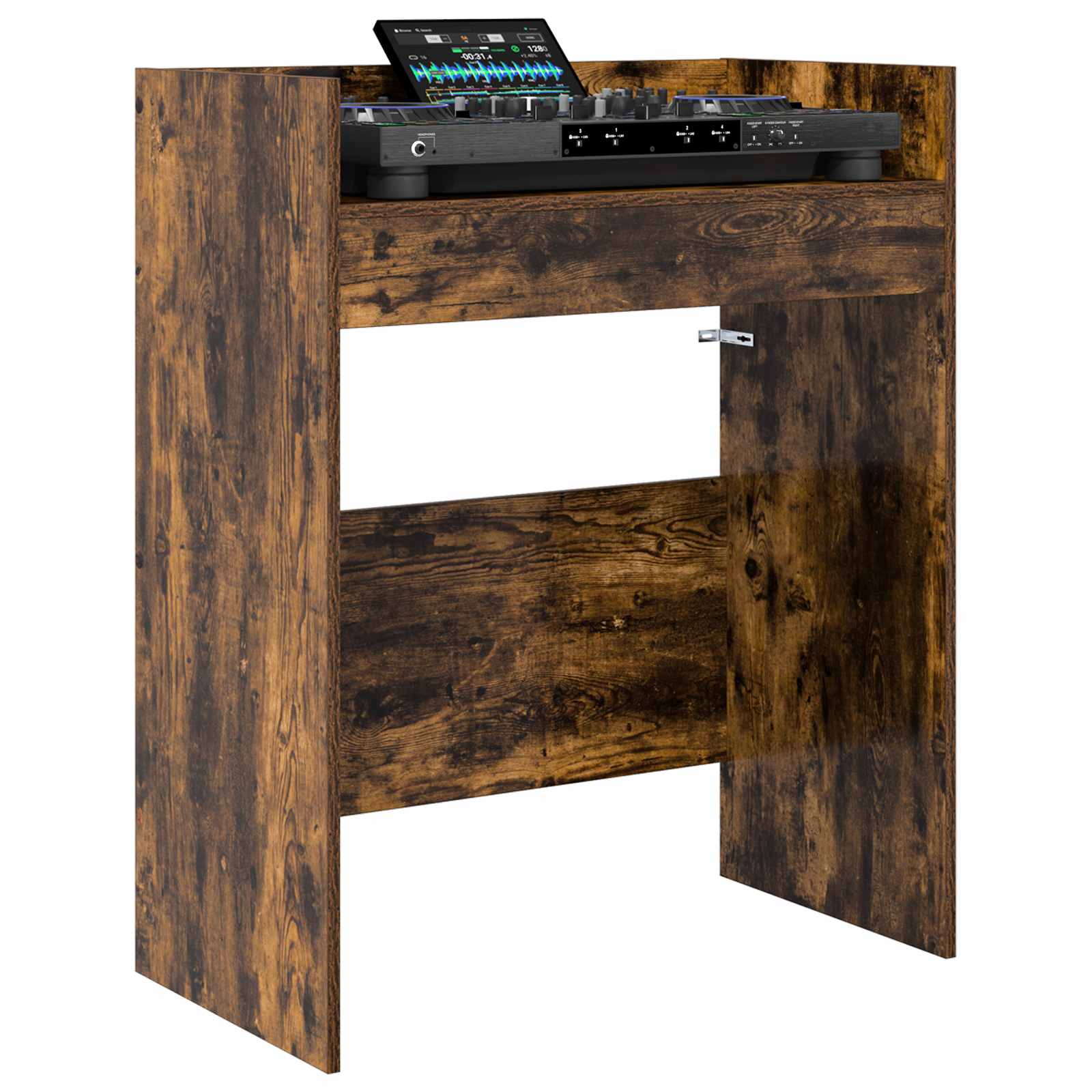 DJ stalas Dūminio ąžuolo 82 x 45 x 102 cm Apdirbta mediena