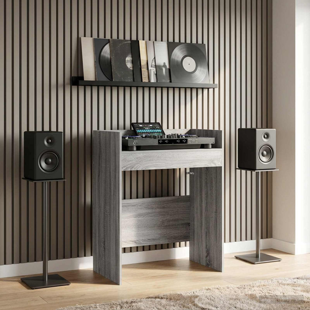 DJ stalas Pilka Sonoma 82 x 45 x 102 cm Apdirbta mediena