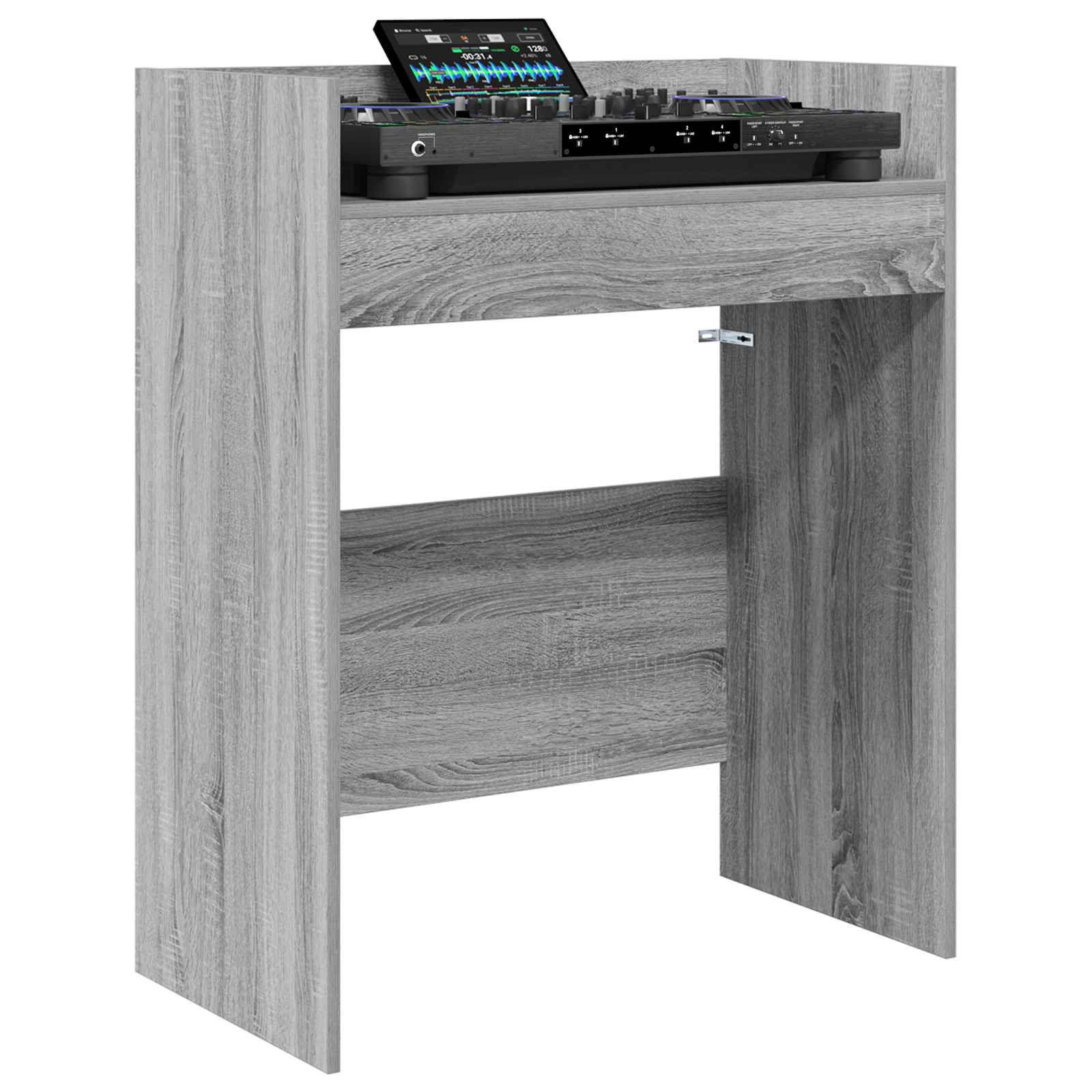 DJ stalas Pilka Sonoma 82 x 45 x 102 cm Apdirbta mediena