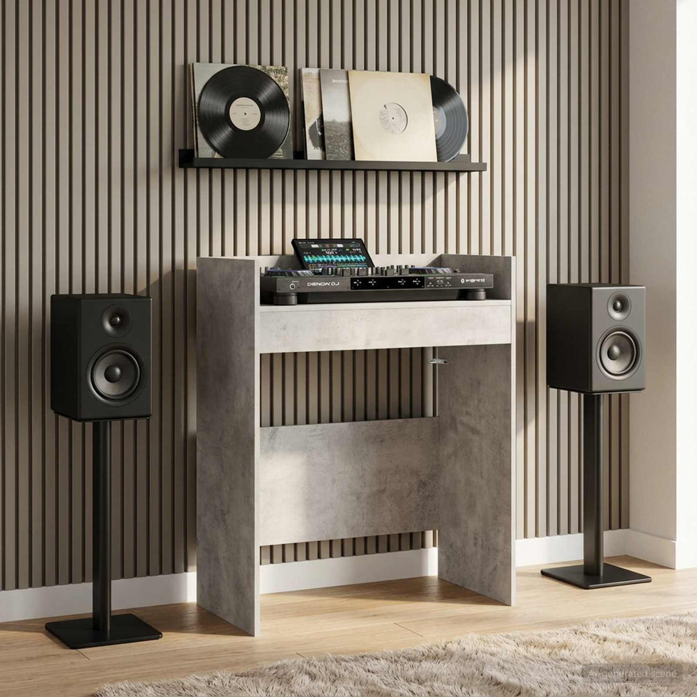 DJ stalas Betono pilka 62 x 45 x 102 cm Apdirbta mediena